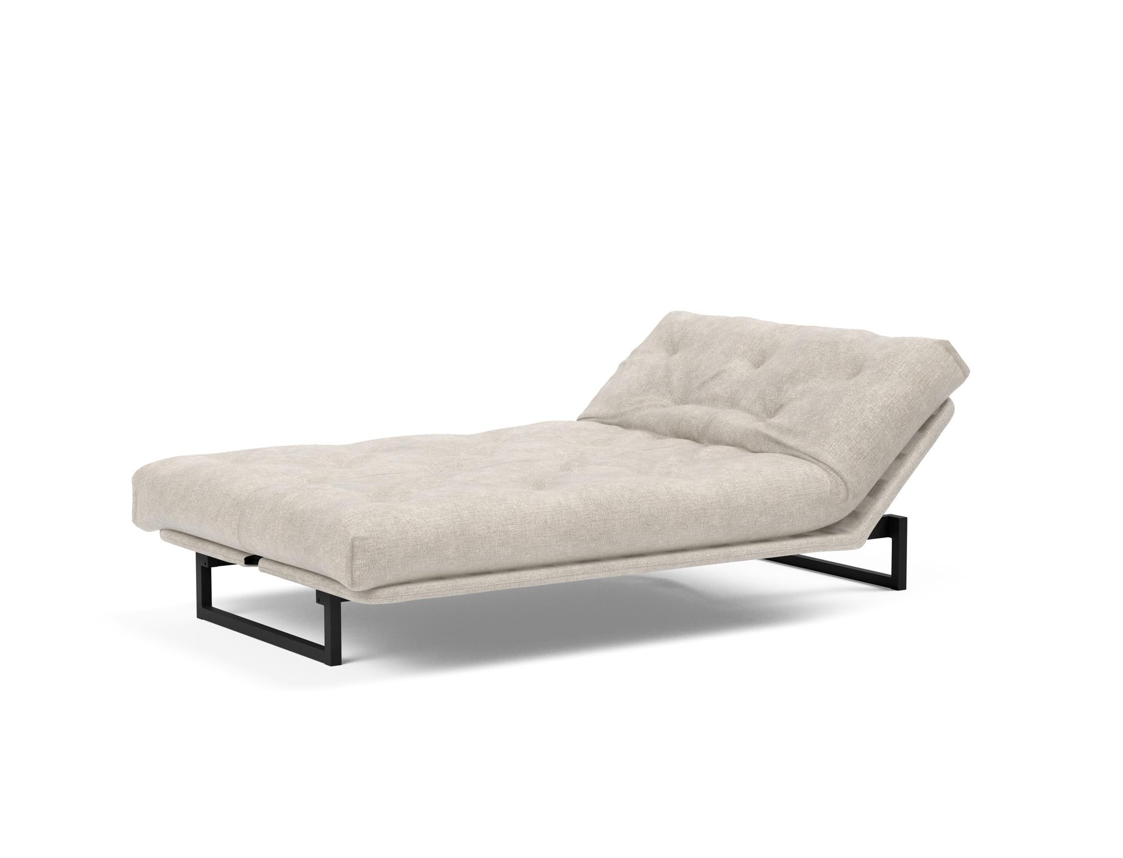 Fraction 120 Bettsofa Nordic: Elegantes Schlafsofa mit hochwertigem Soft Spring Bezug, perfekt für entspannte Nächte und modernes Wohndesign.