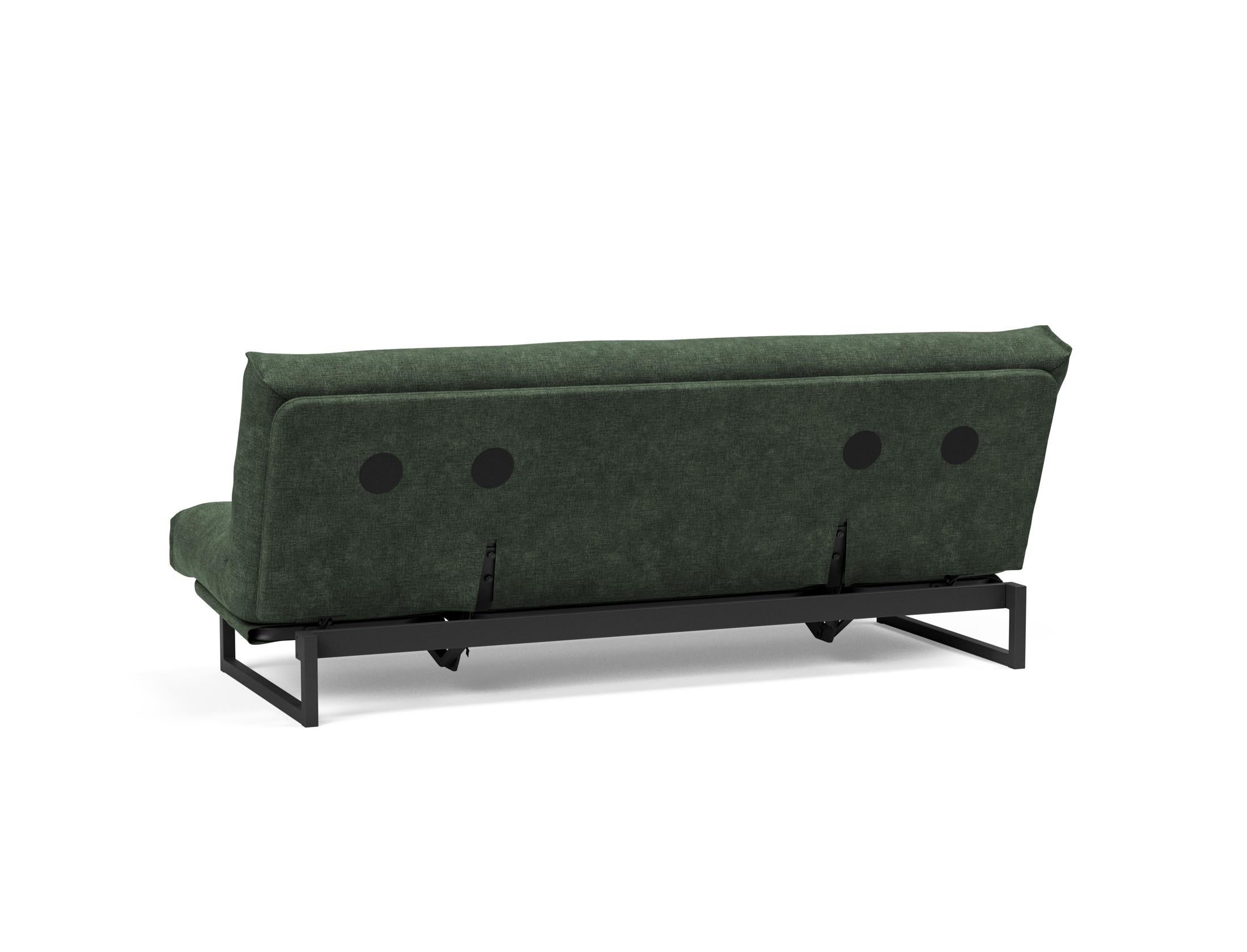Fraction 120 Bettsofa Nordic: Elegantes Schlafsofa mit hochwertigem Soft Spring Bezug, perfekt für entspannte Nächte und modernes Wohndesign.