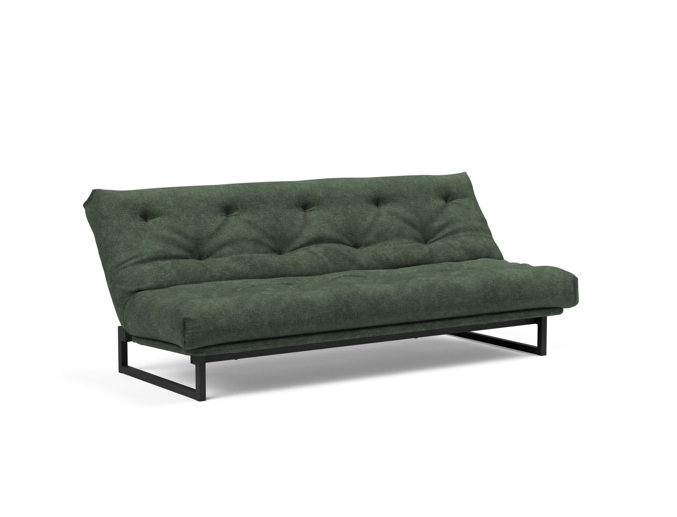 Fraction 120 Bettsofa Nordic: Stilvolles Schlafsofa mit weichem Soft Spring Bezug, ideal für gemütliche Nächte und zeitgemäße Einrichtung.