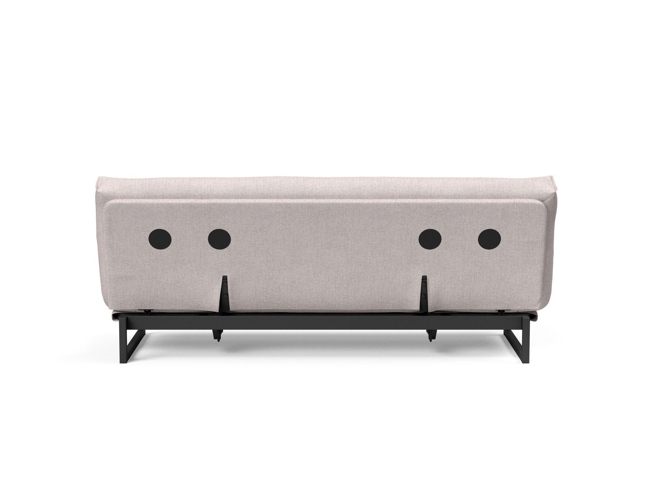 Fraction 120 Bettsofa Nordic: Stilvolles Schlafsofa mit weichem Soft Spring Bezug, ideal für gemütliche Nächte und zeitgemäße Einrichtung.