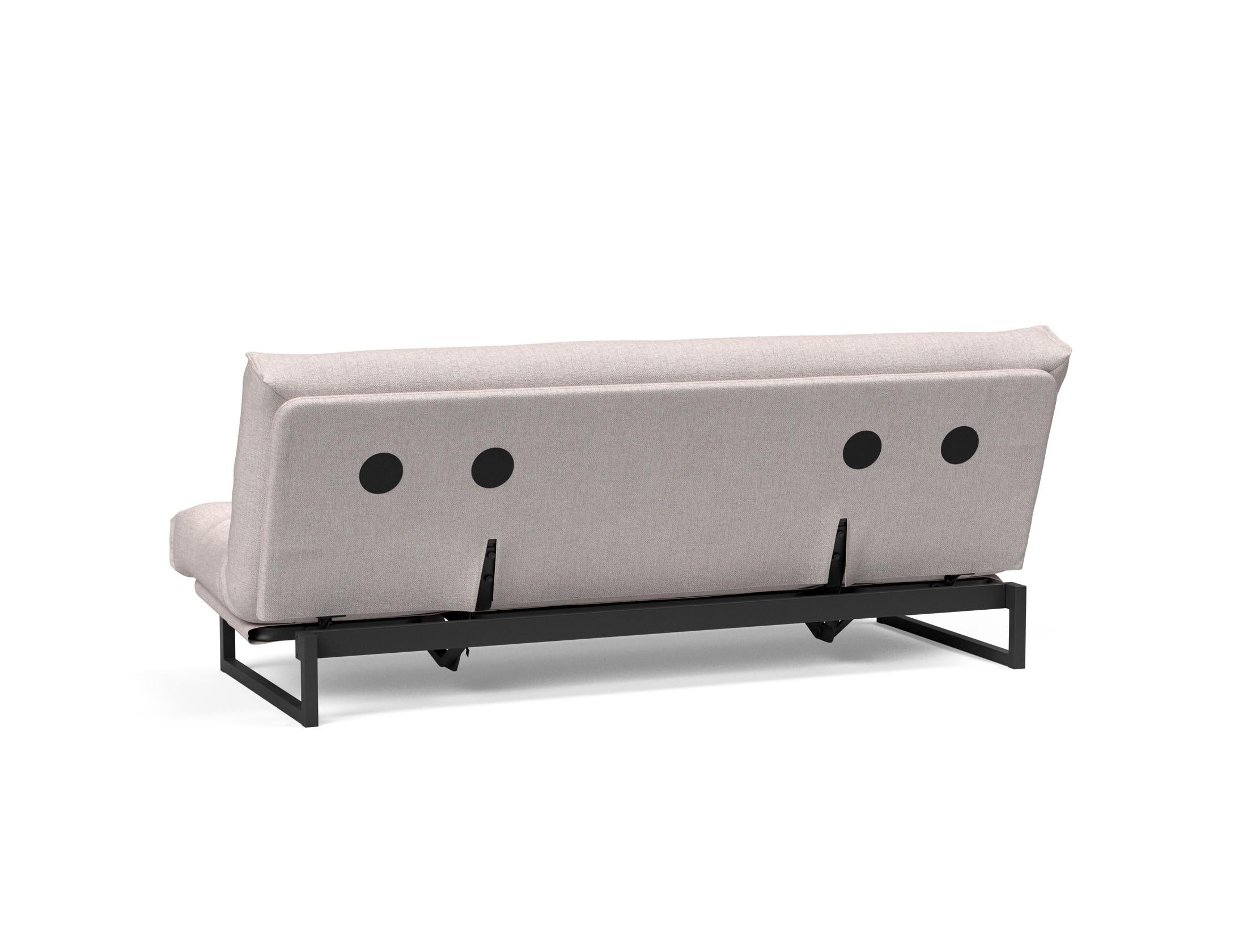 Fraction 120 Bettsofa Nordic: Elegantes Schlafsofa mit hochwertigem Soft Spring Bezug, perfekt für entspannte Nächte und modernes Wohndesign.