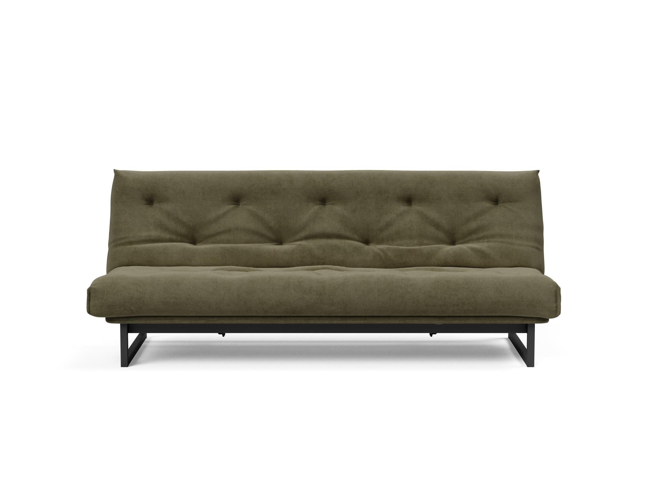 Fraction 120 Bettsofa Nordic: Stilvolles Schlafsofa mit weichem Soft Spring Bezug, ideal für gemütliche Nächte und zeitgemäße Einrichtung.