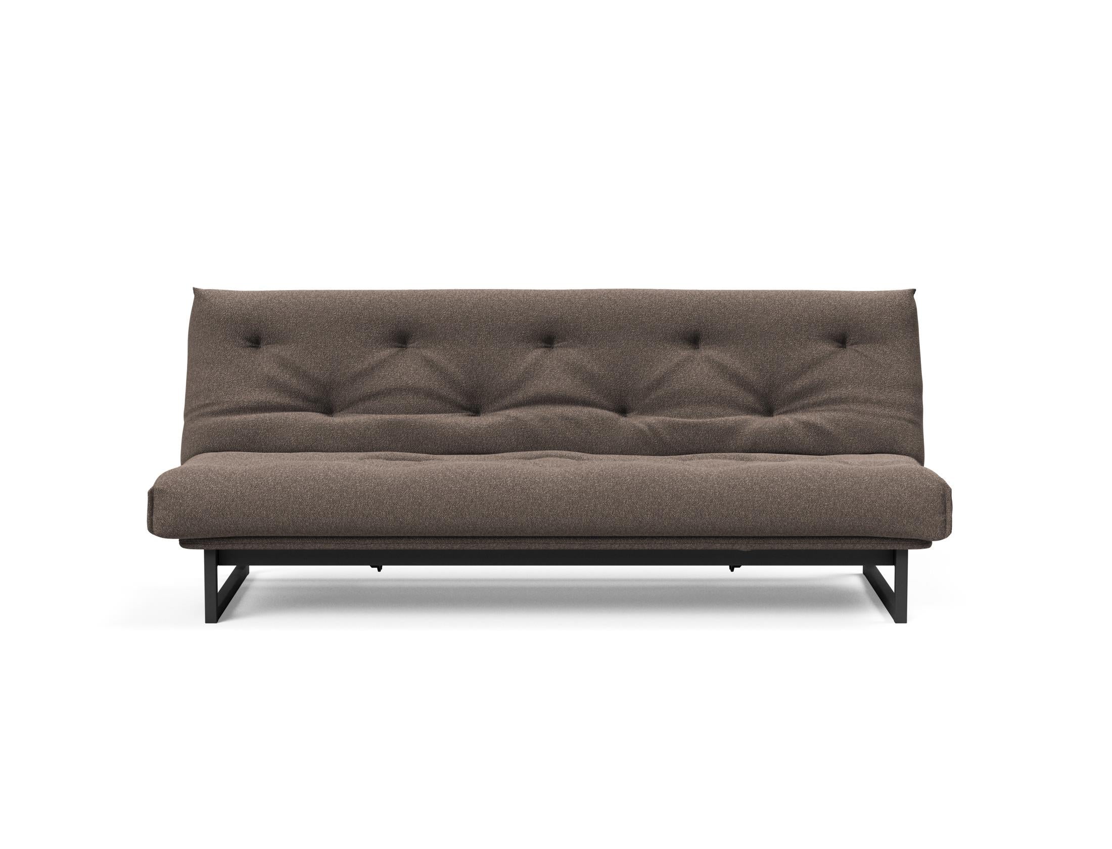 Fraction 120 Bettsofa Nordic: Elegantes Schlafsofa mit hochwertigem Soft Spring Bezug, perfekt für entspannte Nächte und modernes Wohndesign.