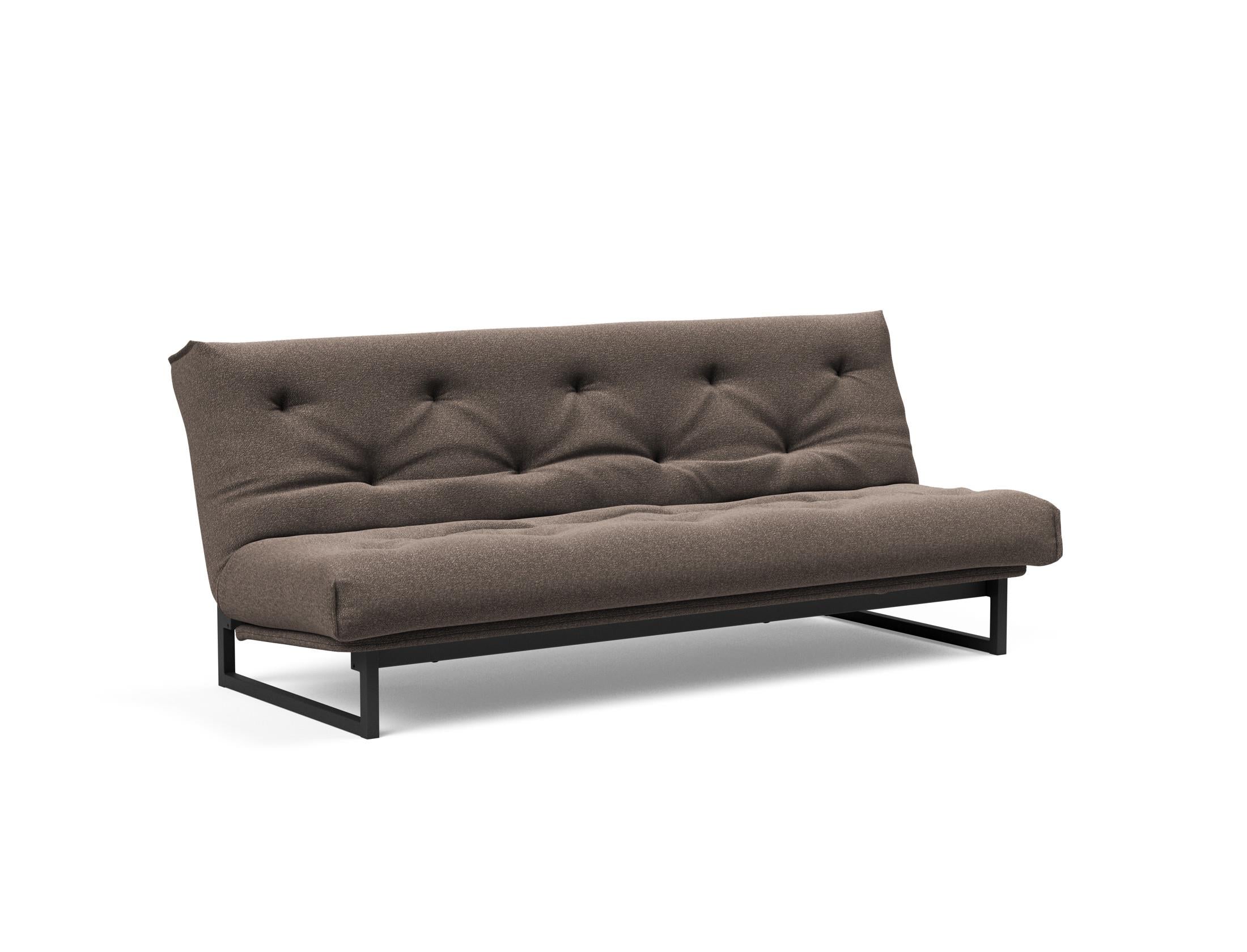 Fraction 120 Bettsofa Nordic: Stilvolles Schlafsofa mit weichem Soft Spring Bezug, ideal für gemütliche Nächte und zeitgemäße Einrichtung.