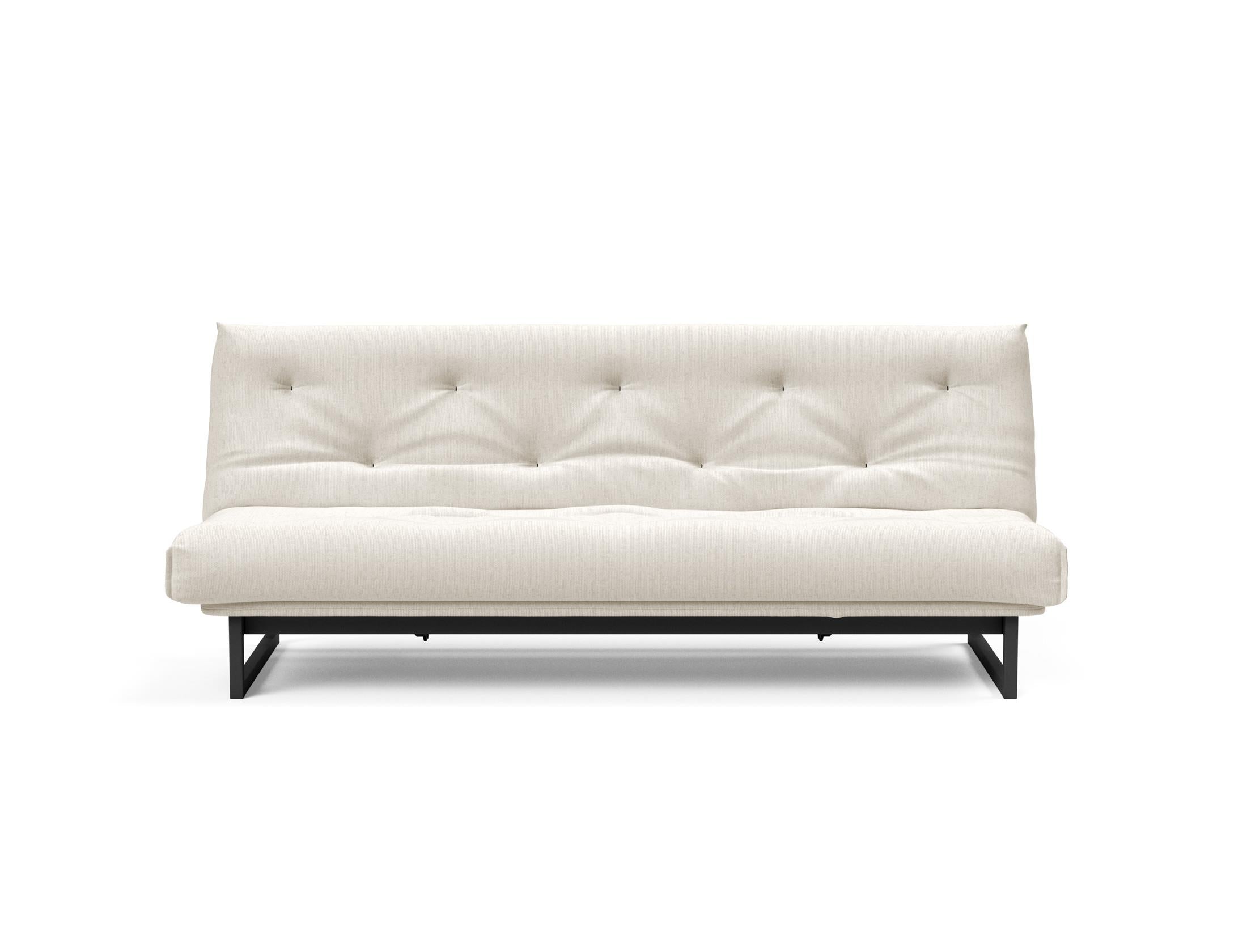 Fraction 120 Bettsofa Nordic: Elegantes Schlafsofa mit hochwertigem Soft Spring Bezug, perfekt für entspannte Nächte und modernes Wohndesign.