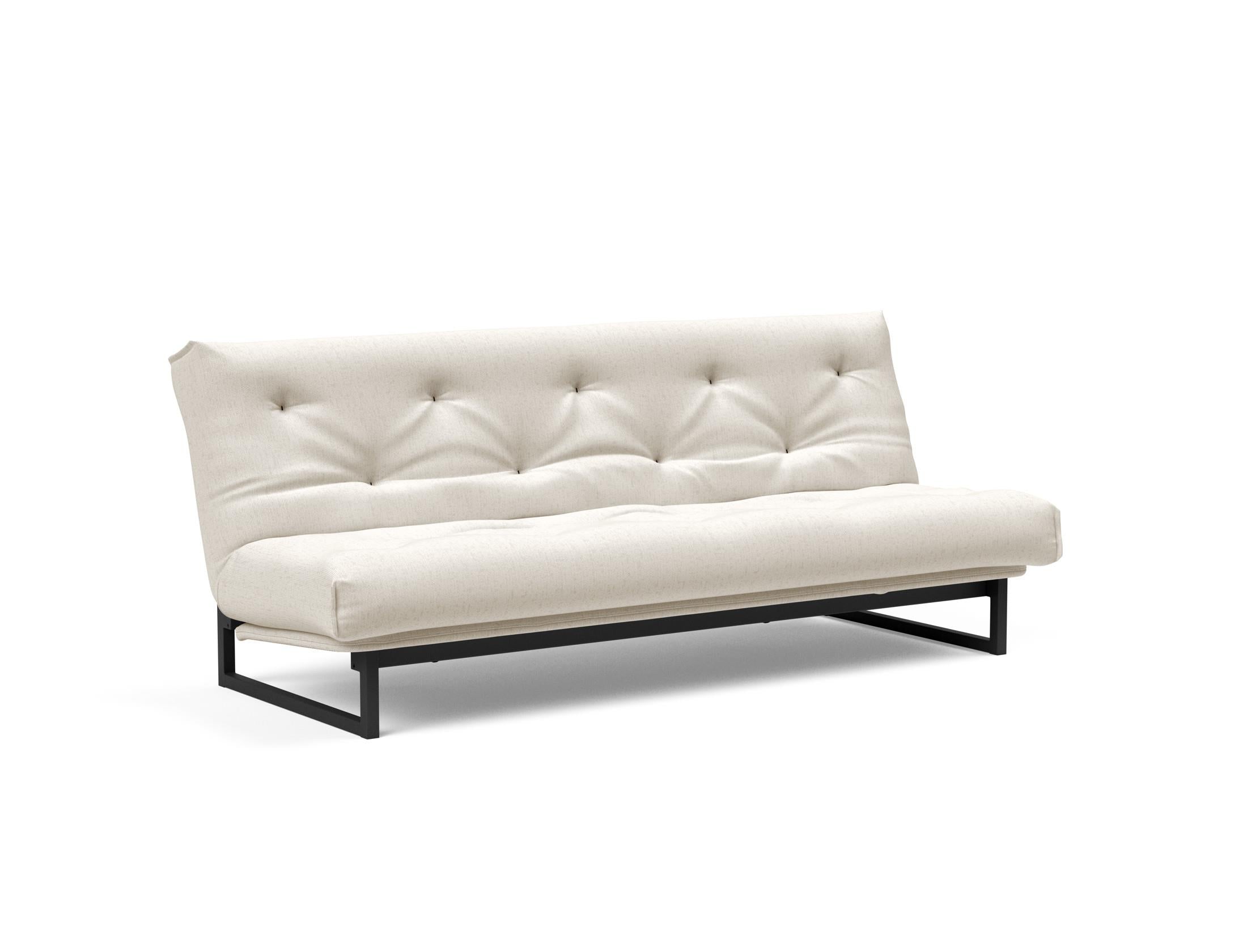 Fraction 120 Bettsofa Nordic: Stilvolles Schlafsofa mit weichem Soft Spring Bezug, ideal für gemütliche Nächte und zeitgemäße Einrichtung.