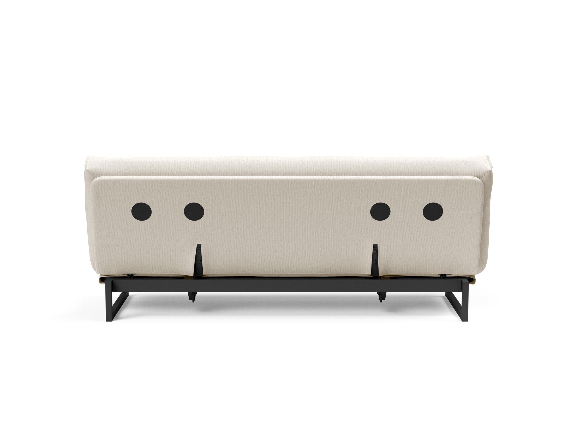Fraction 120 Bettsofa Nordic: Stilvolles Schlafsofa mit weichem Soft Spring Bezug, ideal für gemütliche Nächte und zeitgemäße Einrichtung.