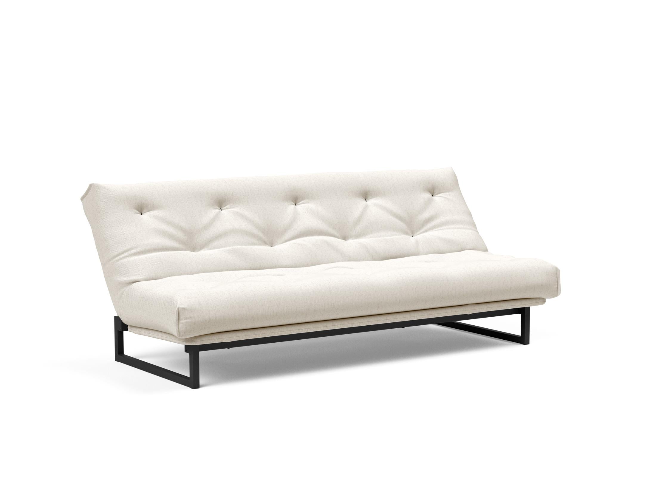 Fraction 120 Bettsofa Nordic: Stilvolles Schlafsofa mit weichem Soft Spring Bezug, ideal für gemütliche Nächte und zeitgemäße Einrichtung.