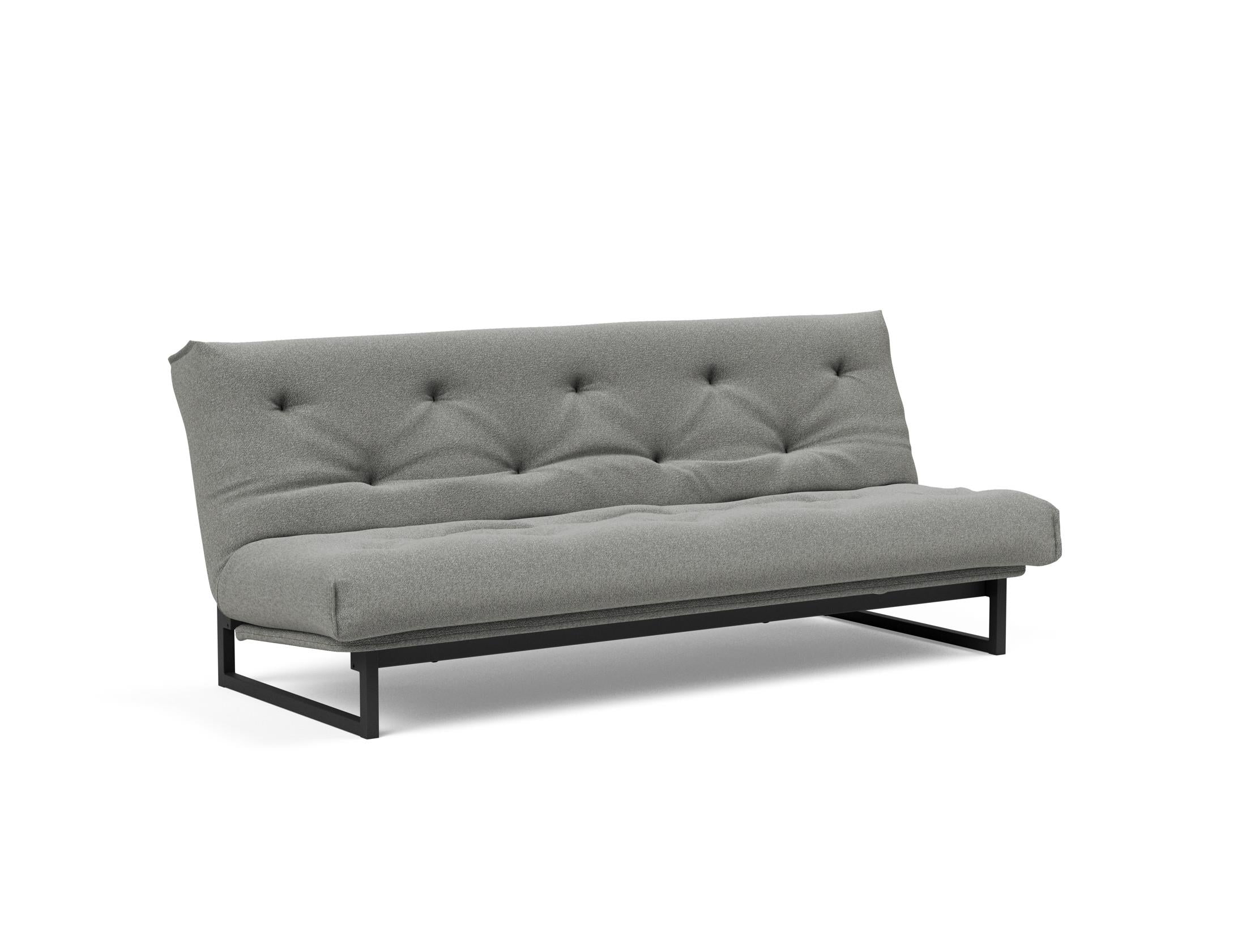 Fraction 120 Bettsofa Nordic: Stilvolles Schlafsofa mit weichem Soft Spring Bezug, ideal für gemütliche Nächte und zeitgemäße Einrichtung.