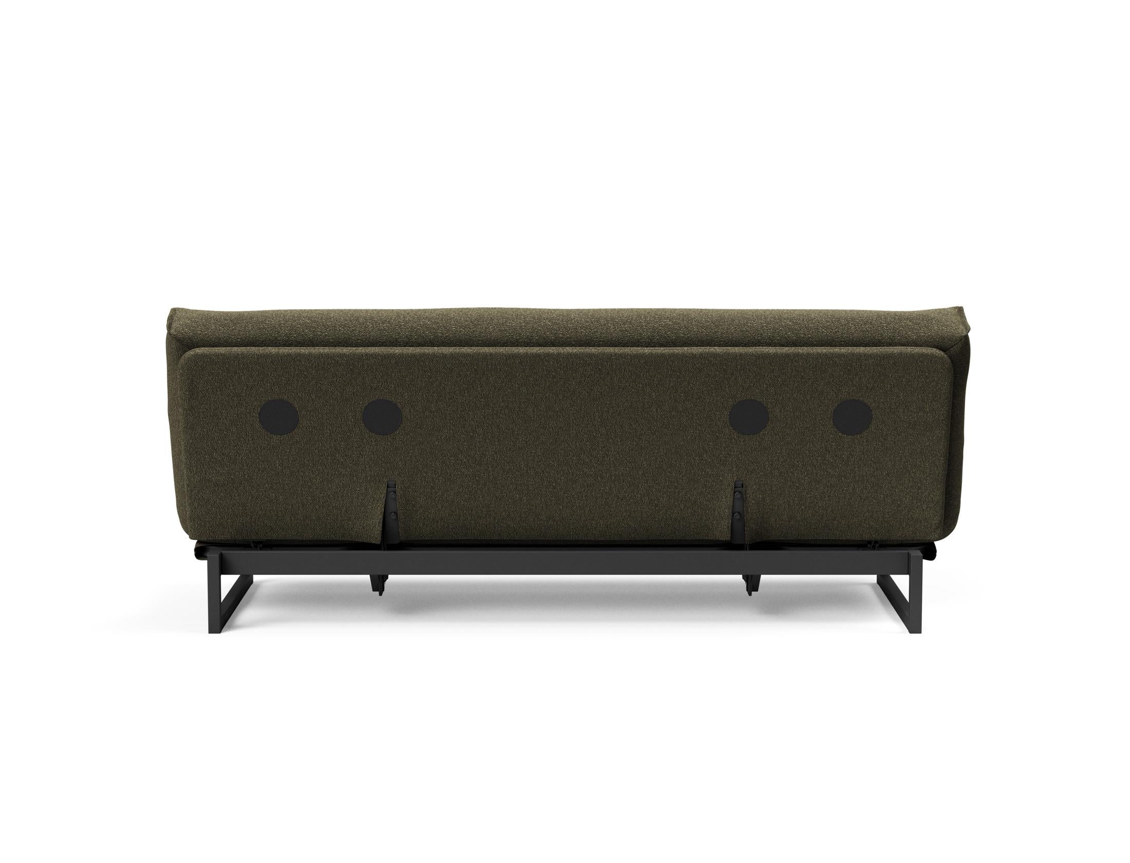 Fraction 120 Bettsofa Nordic: Stilvolles Schlafsofa mit weichem Soft Spring Bezug, ideal für gemütliche Nächte und zeitgemäße Einrichtung.