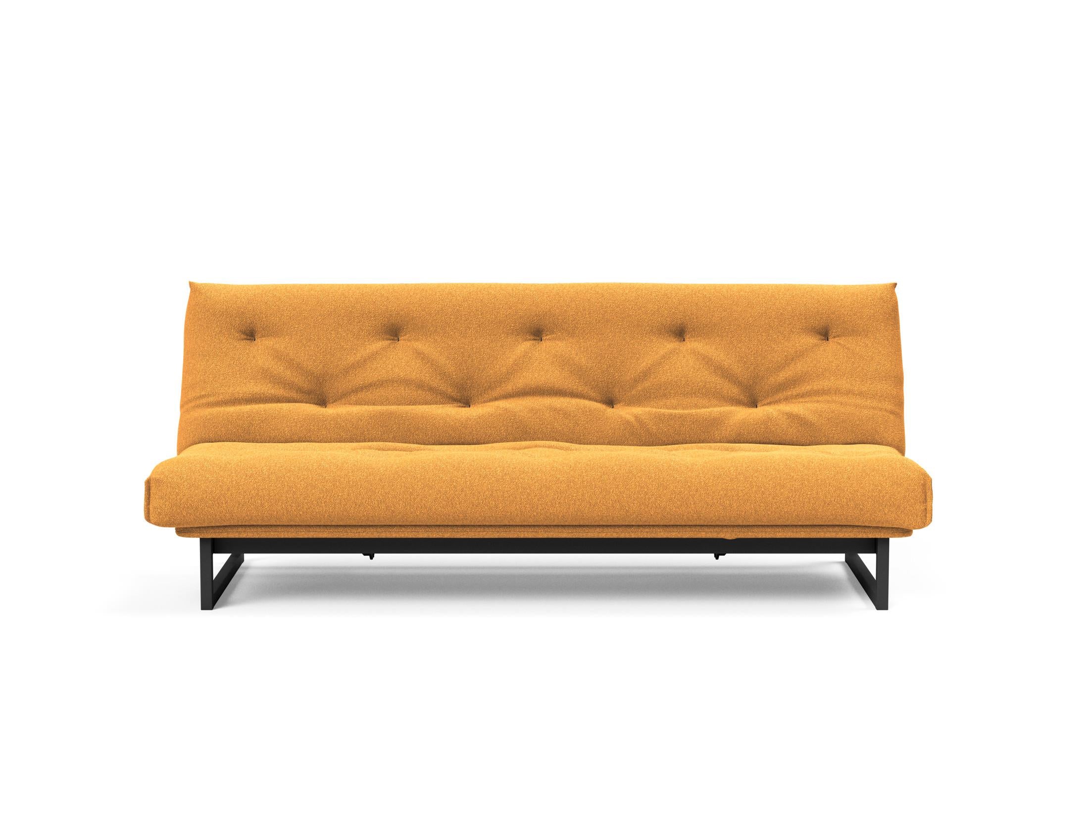 Fraction 120 Bettsofa Nordic: Elegantes Schlafsofa mit hochwertigem Soft Spring Bezug, perfekt für entspannte Nächte und modernes Wohndesign.