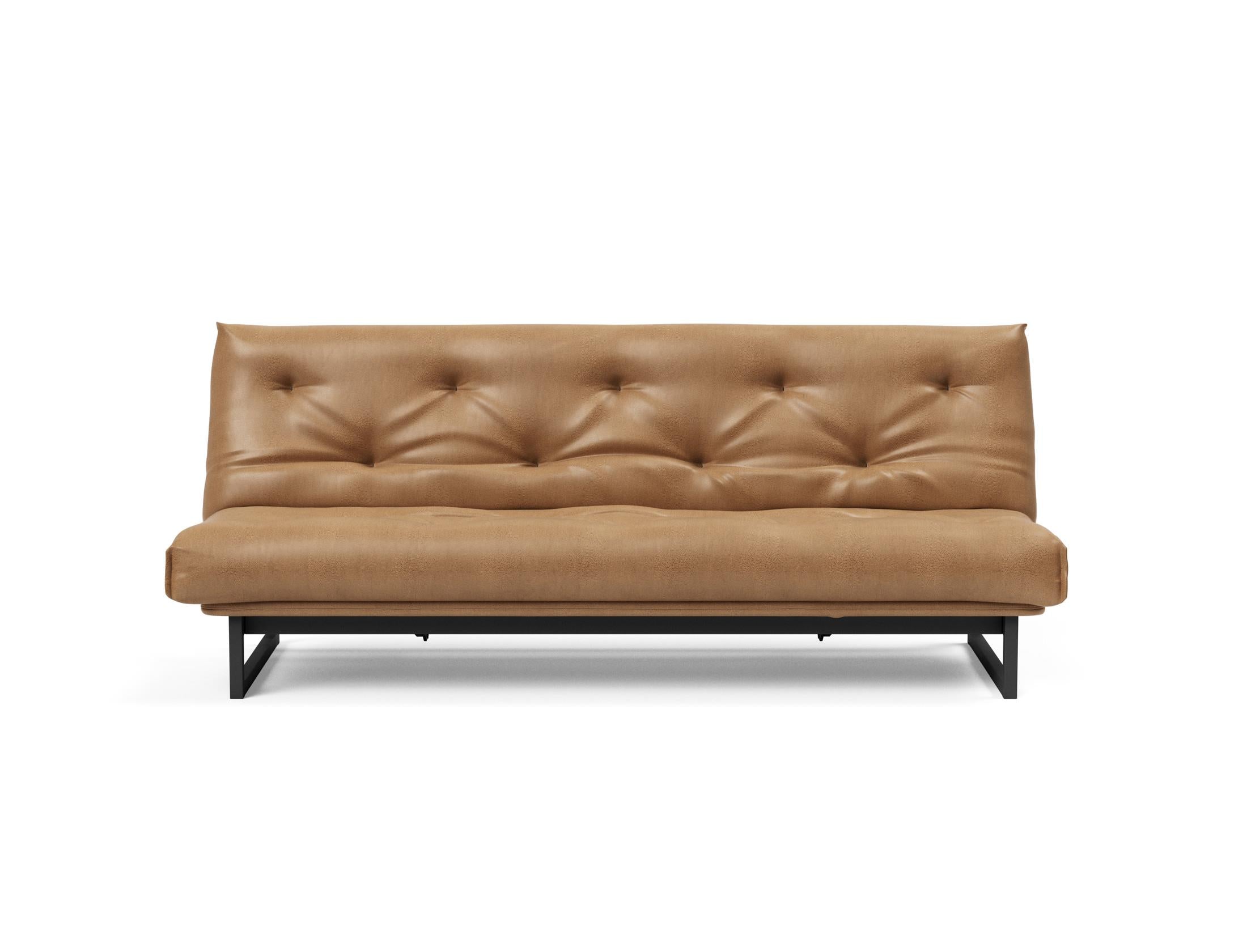 Fraction 120 Bettsofa Nordic: Stilvolles Schlafsofa mit weichem Soft Spring Bezug, ideal für gemütliche Nächte und zeitgemäße Einrichtung.