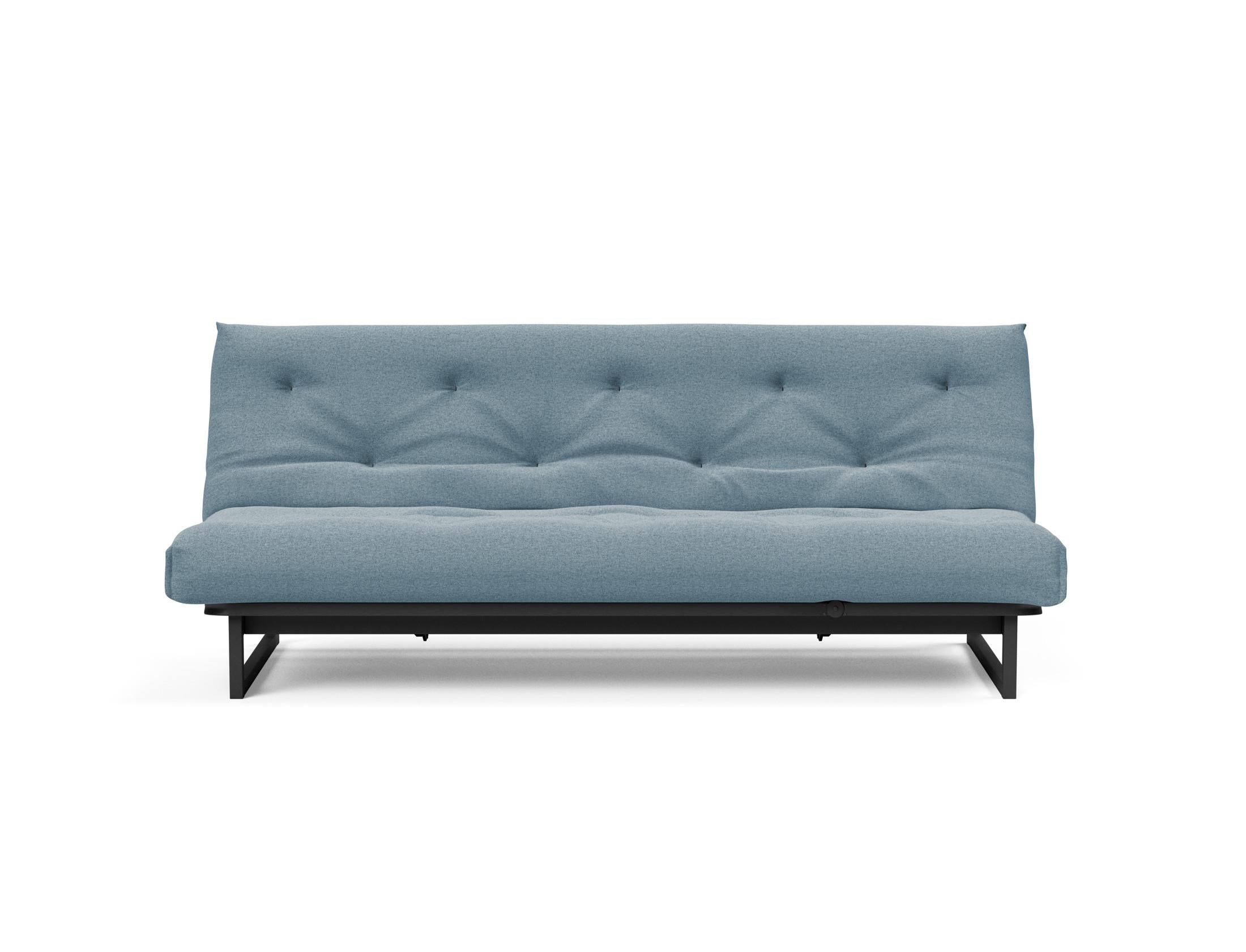 Stylisches Fraction 120 Bettsofa von Innovation Living, perfekt für kompakte Wohnräume, bietet skandinavisches Design und hohen Sitzkomfort.