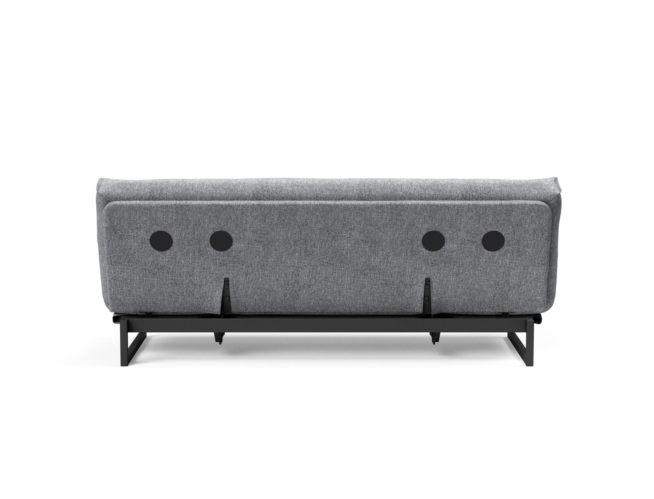 Fraction 120 Bettsofa Nordic: Stilvolles Schlafsofa mit weichem Soft Spring Bezug, ideal für gemütliche Nächte und zeitgemäße Einrichtung.