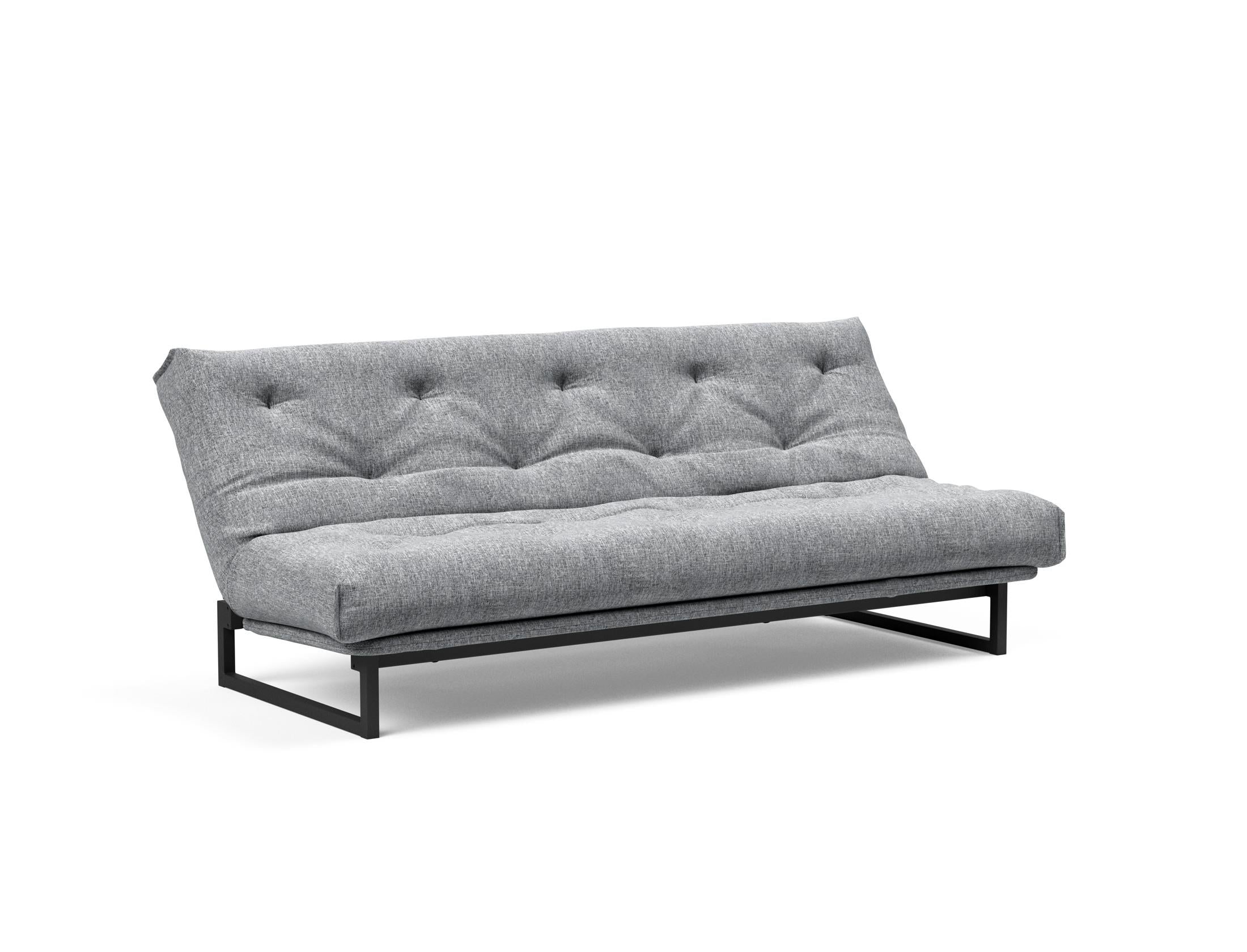 Fraction 120 Bettsofa Nordic: Stilvolles Schlafsofa mit weichem Soft Spring Bezug, ideal für gemütliche Nächte und zeitgemäße Einrichtung.