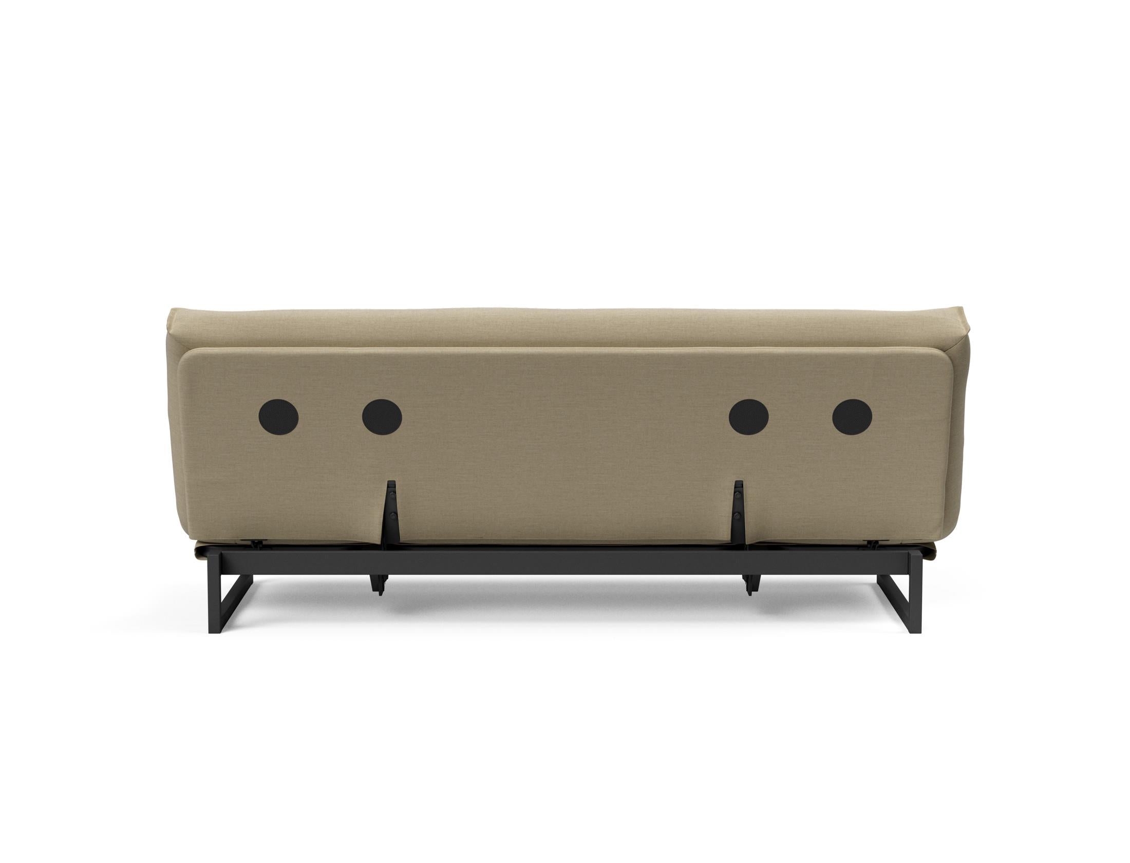 Fraction 120 Bettsofa Nordic: Stilvolles Schlafsofa mit weichem Soft Spring Bezug, ideal für gemütliche Nächte und zeitgemäße Einrichtung.