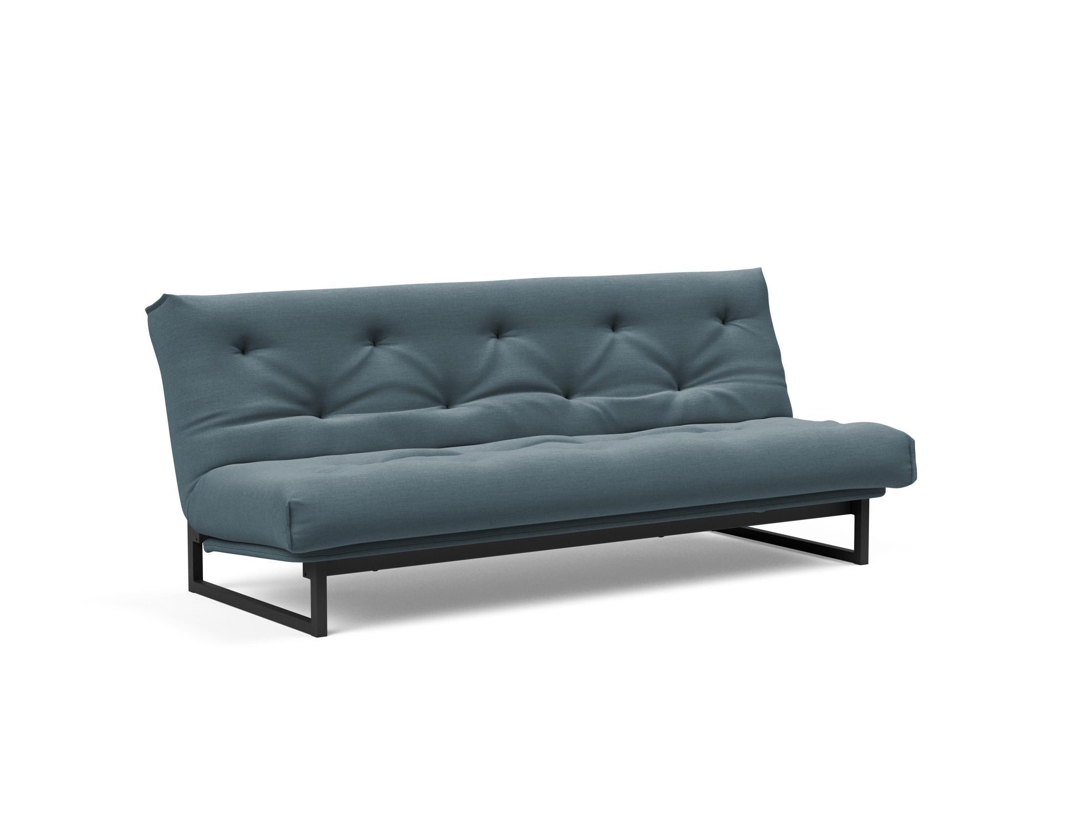 Fraction 120 Bettsofa Nordic: Stilvolles Schlafsofa mit weichem Soft Spring Bezug, ideal für gemütliche Nächte und zeitgemäße Einrichtung.
