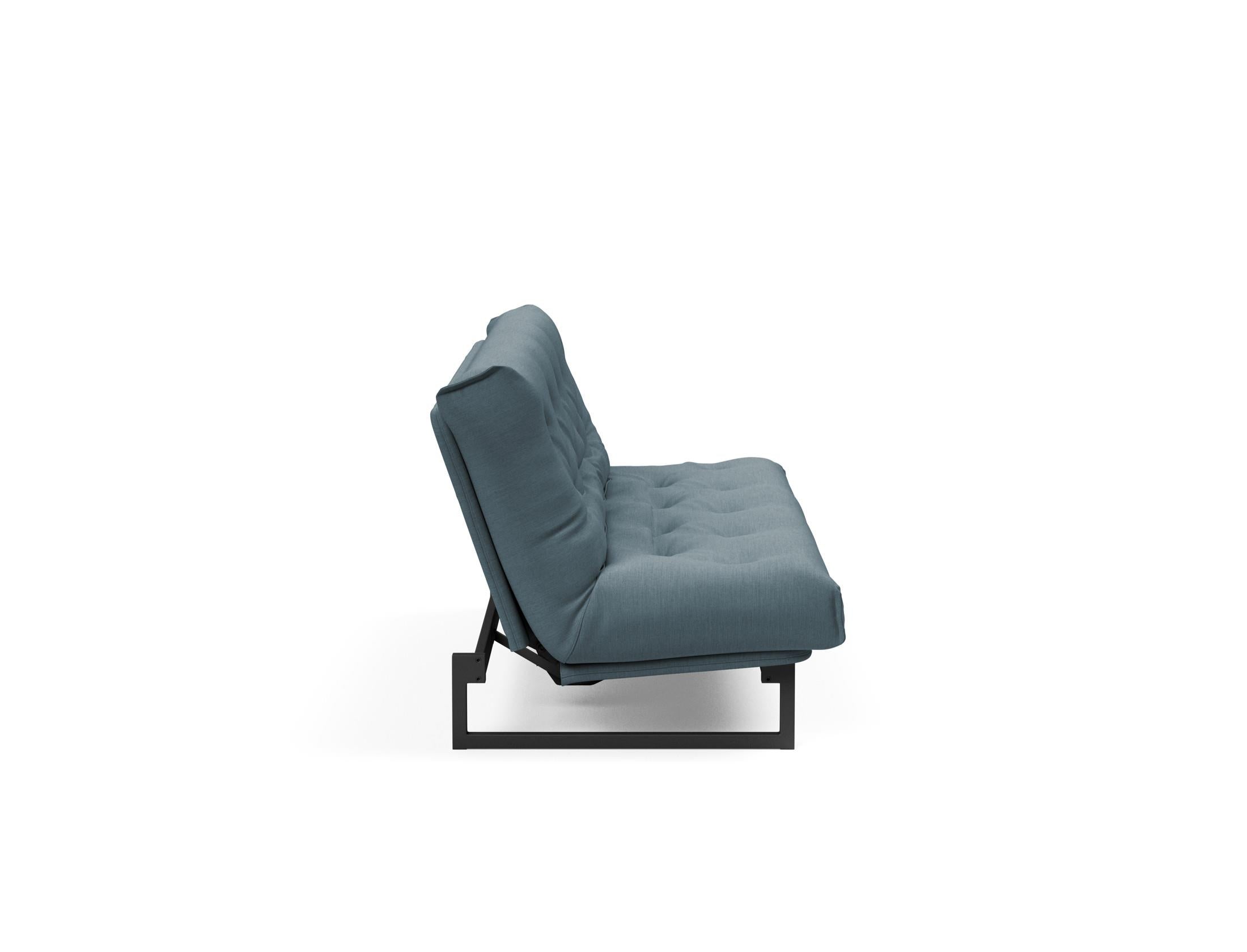Fraction 120 Bettsofa Nordic: Elegantes Schlafsofa mit hochwertigem Soft Spring Bezug, perfekt für entspannte Nächte und modernes Wohndesign.