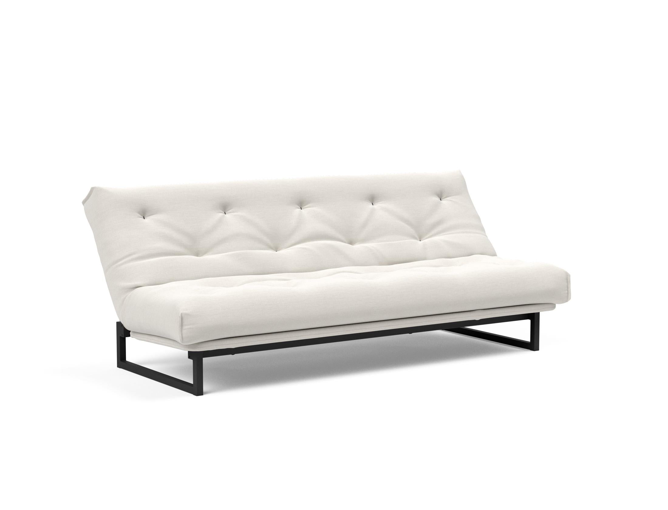 Fraction 120 Bettsofa Nordic: Stilvolles Schlafsofa mit weichem Soft Spring Bezug, ideal für gemütliche Nächte und zeitgemäße Einrichtung.