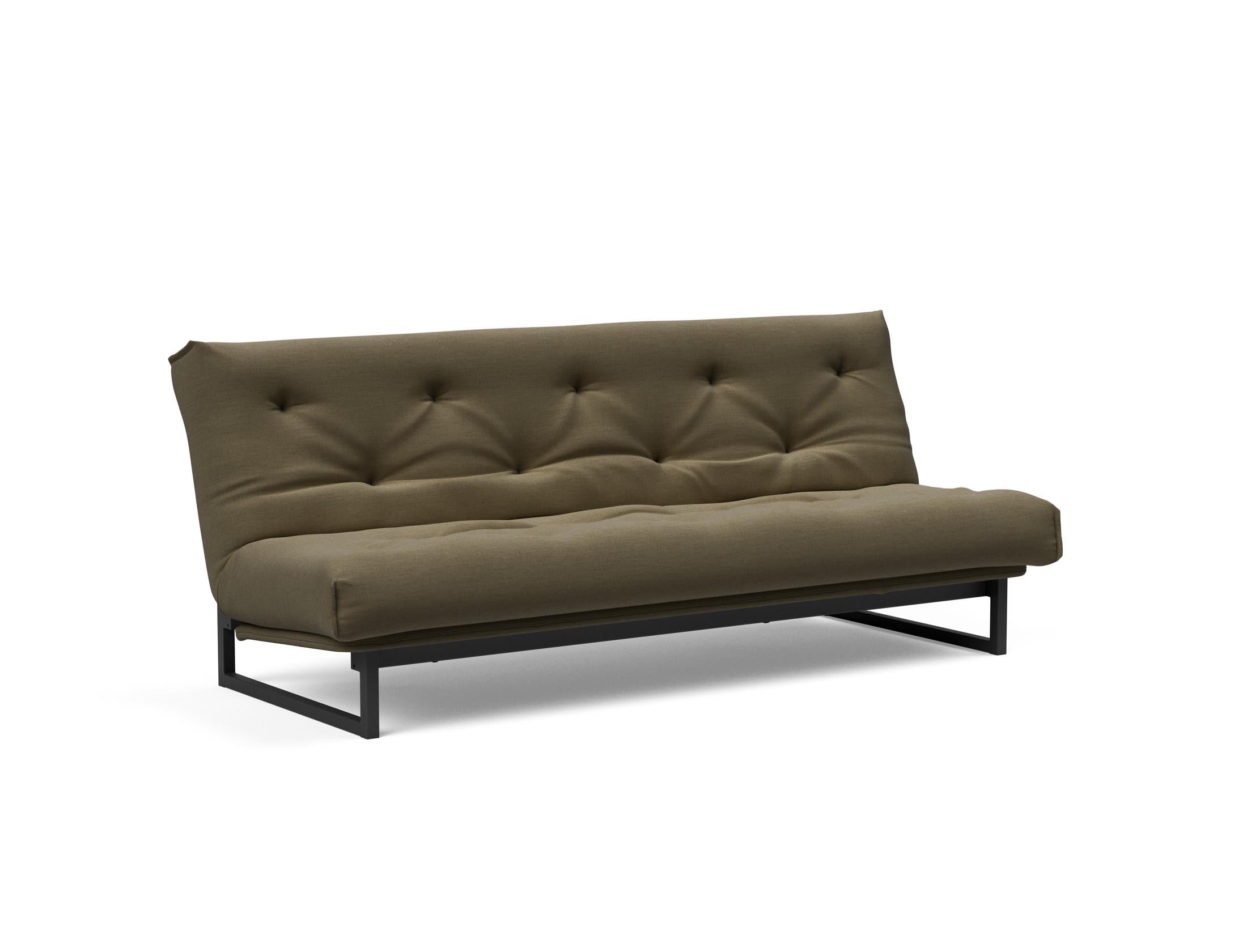 Fraction 120 Bettsofa Nordic: Elegantes Schlafsofa mit hochwertigem Soft Spring Bezug, perfekt für entspannte Nächte und modernes Wohndesign.