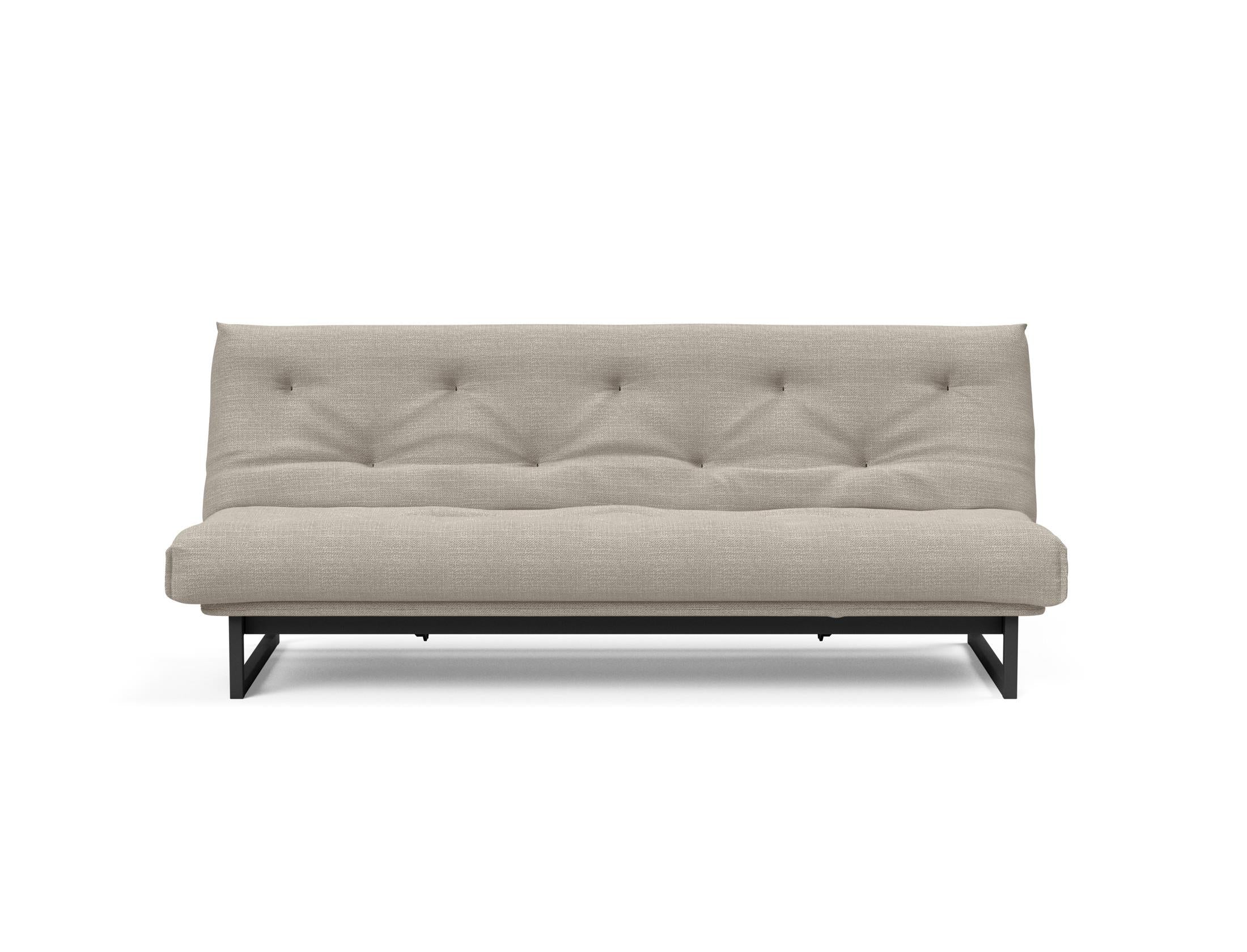 Fraction 120 Bettsofa Nordic: Elegantes Schlafsofa mit hochwertigem Soft Spring Bezug, perfekt für entspannte Nächte und modernes Wohndesign.