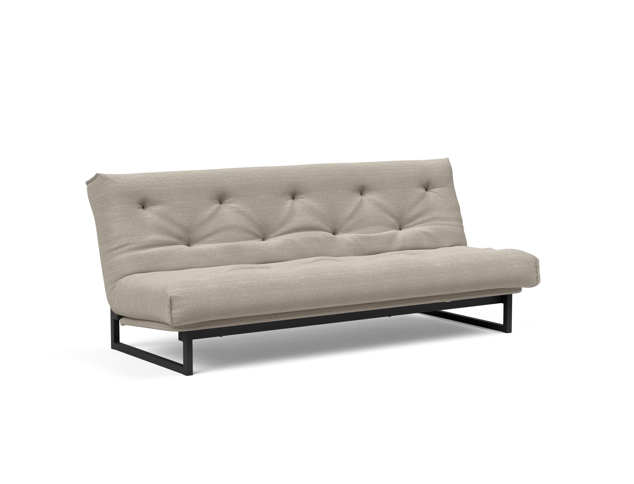 Fraction 120 Bettsofa Nordic: Stilvolles Schlafsofa mit weichem Soft Spring Bezug, ideal für gemütliche Nächte und zeitgemäße Einrichtung.