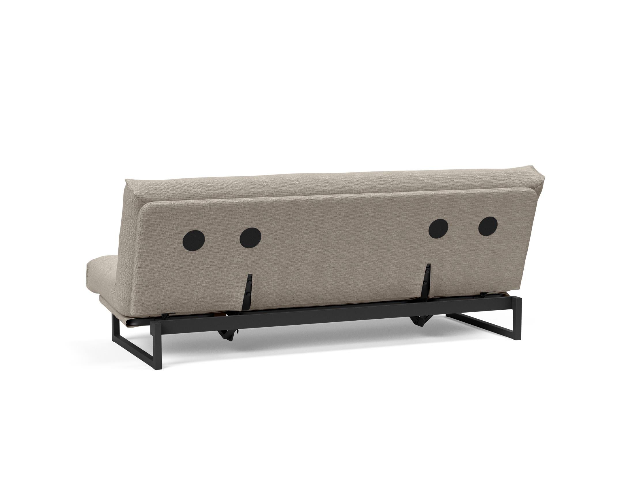 Fraction 120 Bettsofa Nordic: Elegantes Schlafsofa mit hochwertigem Soft Spring Bezug, perfekt für entspannte Nächte und modernes Wohndesign.