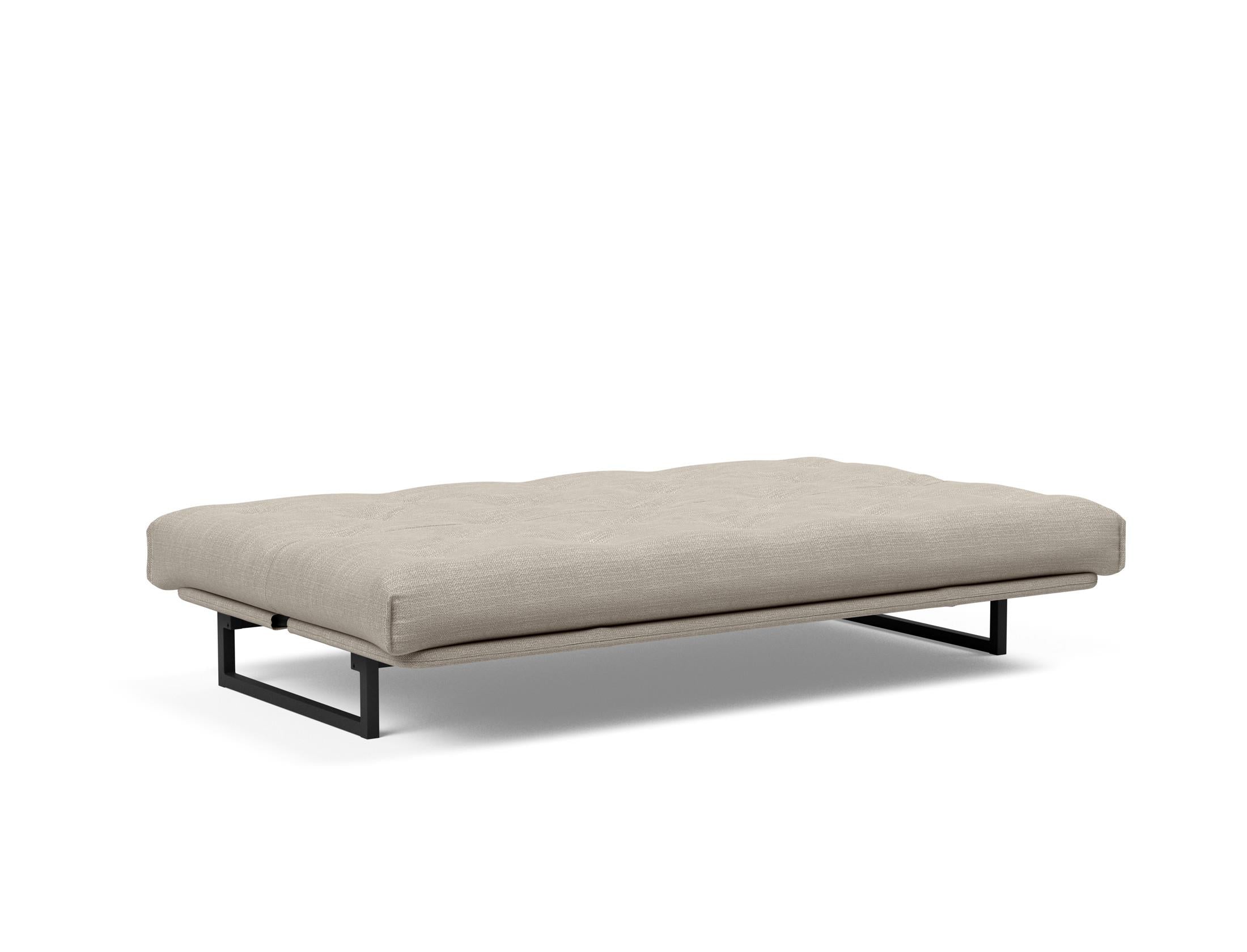 Fraction 120 Bettsofa Nordic: Stilvolles Schlafsofa mit weichem Soft Spring Bezug, ideal für gemütliche Nächte und zeitgemäße Einrichtung.