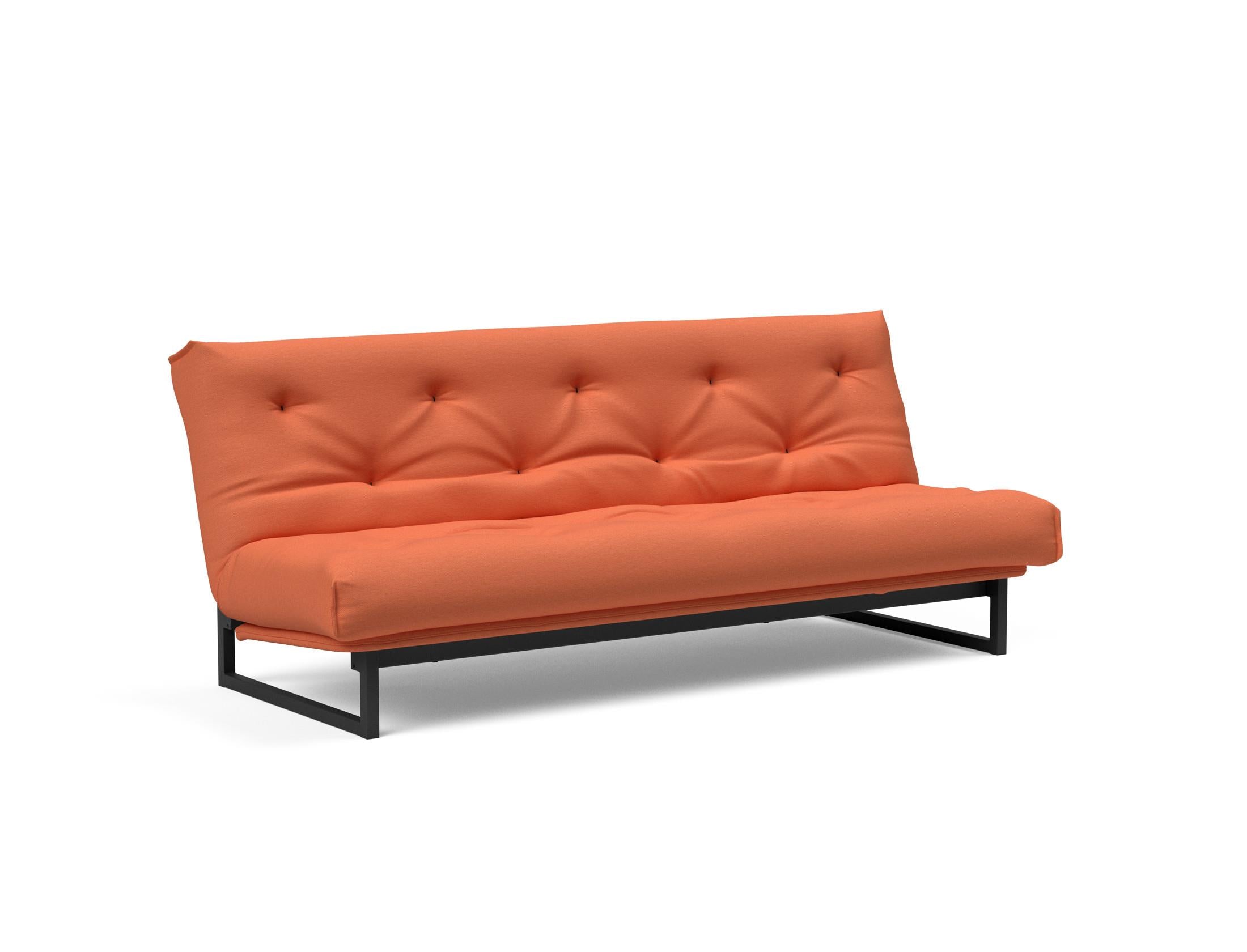 Fraction 120 Bettsofa Nordic: Stilvolles Schlafsofa mit weichem Soft Spring Bezug, ideal für gemütliche Nächte und zeitgemäße Einrichtung.