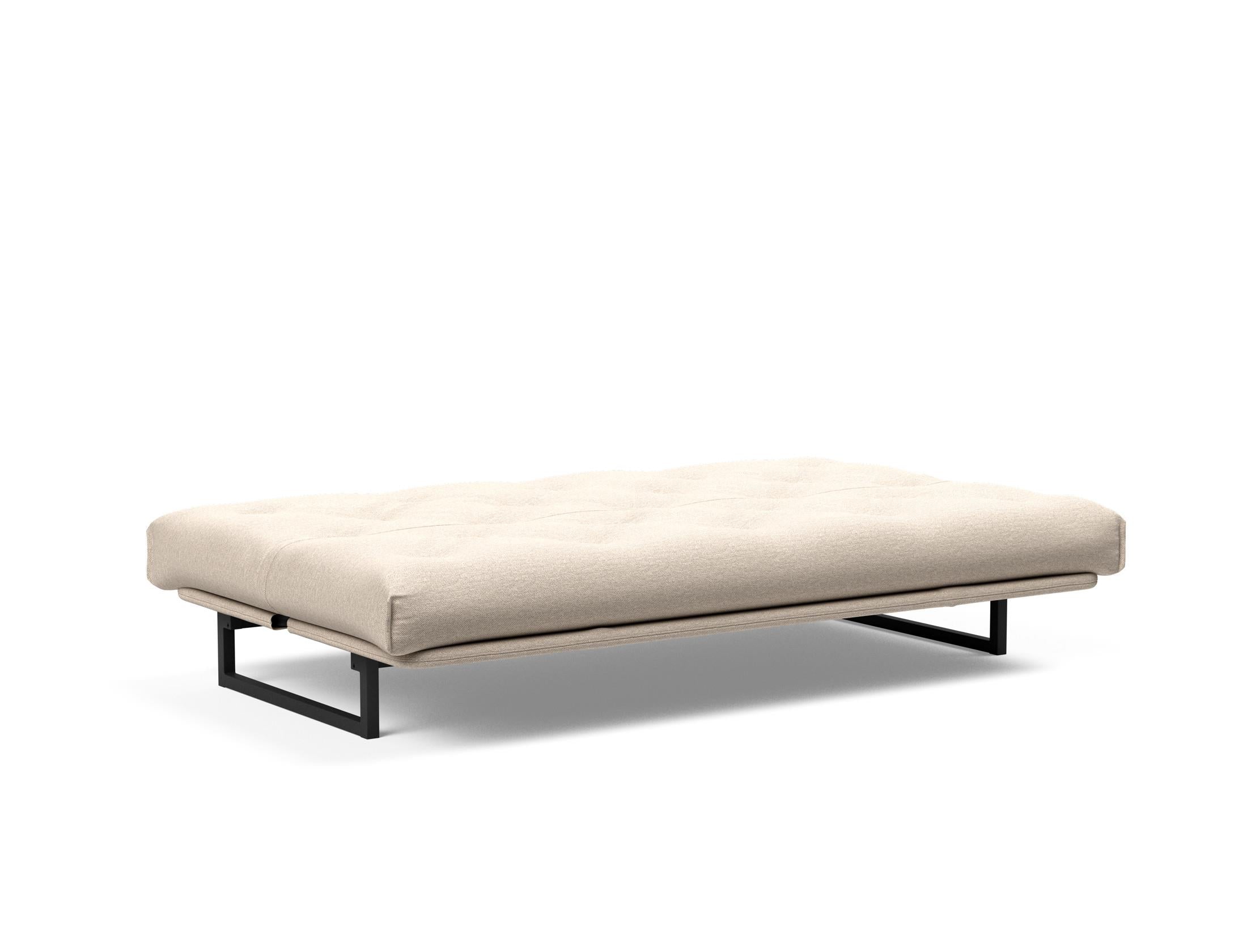 Fraction 120 Bettsofa Nordic: Stilvolles Schlafsofa mit weichem Soft Spring Bezug, ideal für gemütliche Nächte und zeitgemäße Einrichtung.