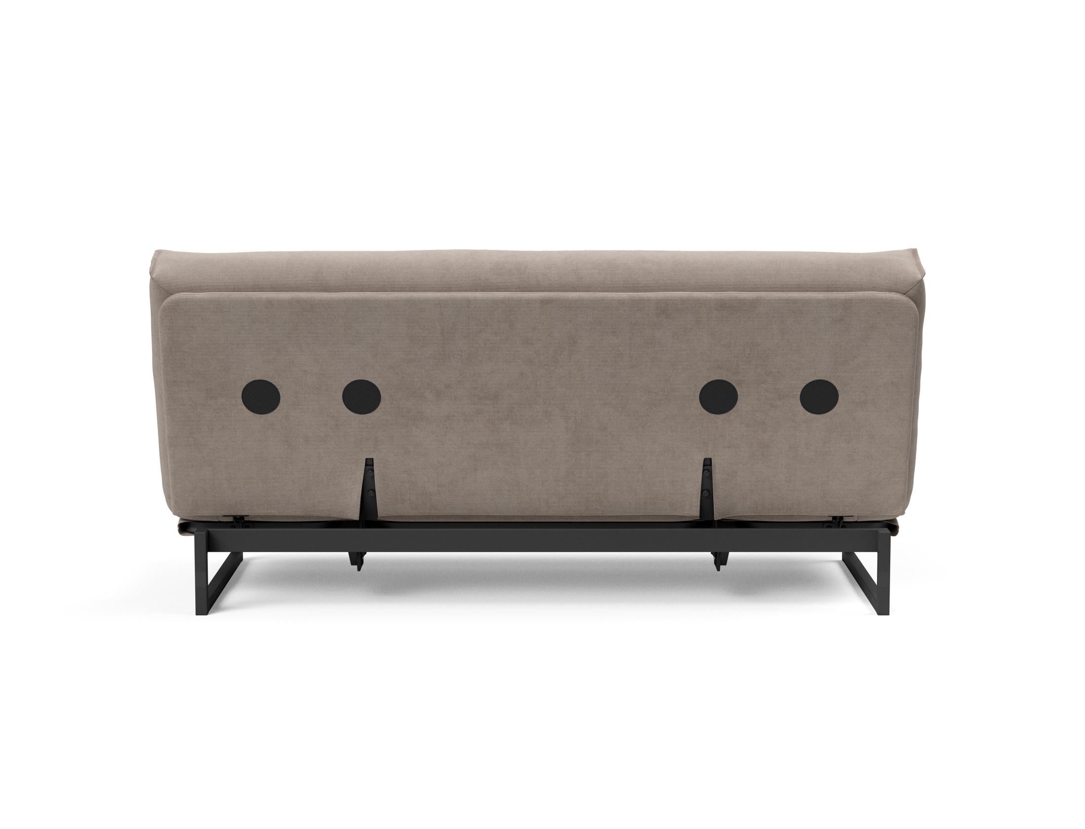 Fraction 140 Bettsofa Nordic: Stilvolles Sofa mit Soft Spring Bezug. Ideal für entspannte Stunden und als komfortable Schlaflösung.