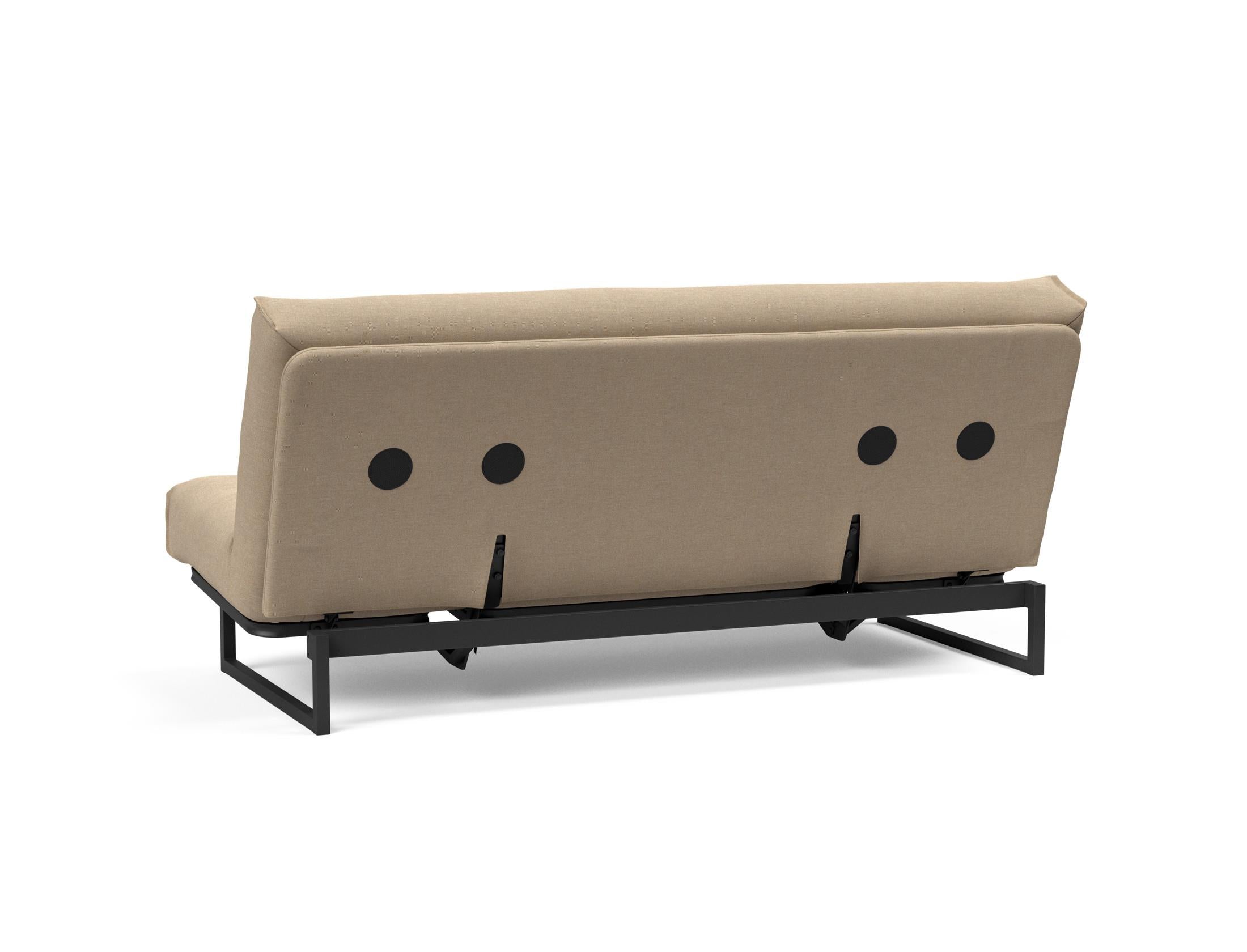 Fraction 140 Bettsofa Nordic Soft Spring: elegantes skandinavisches Design, ideal für kleine Räume, vereint Komfort und Funktionalität für erholsame Nächte.