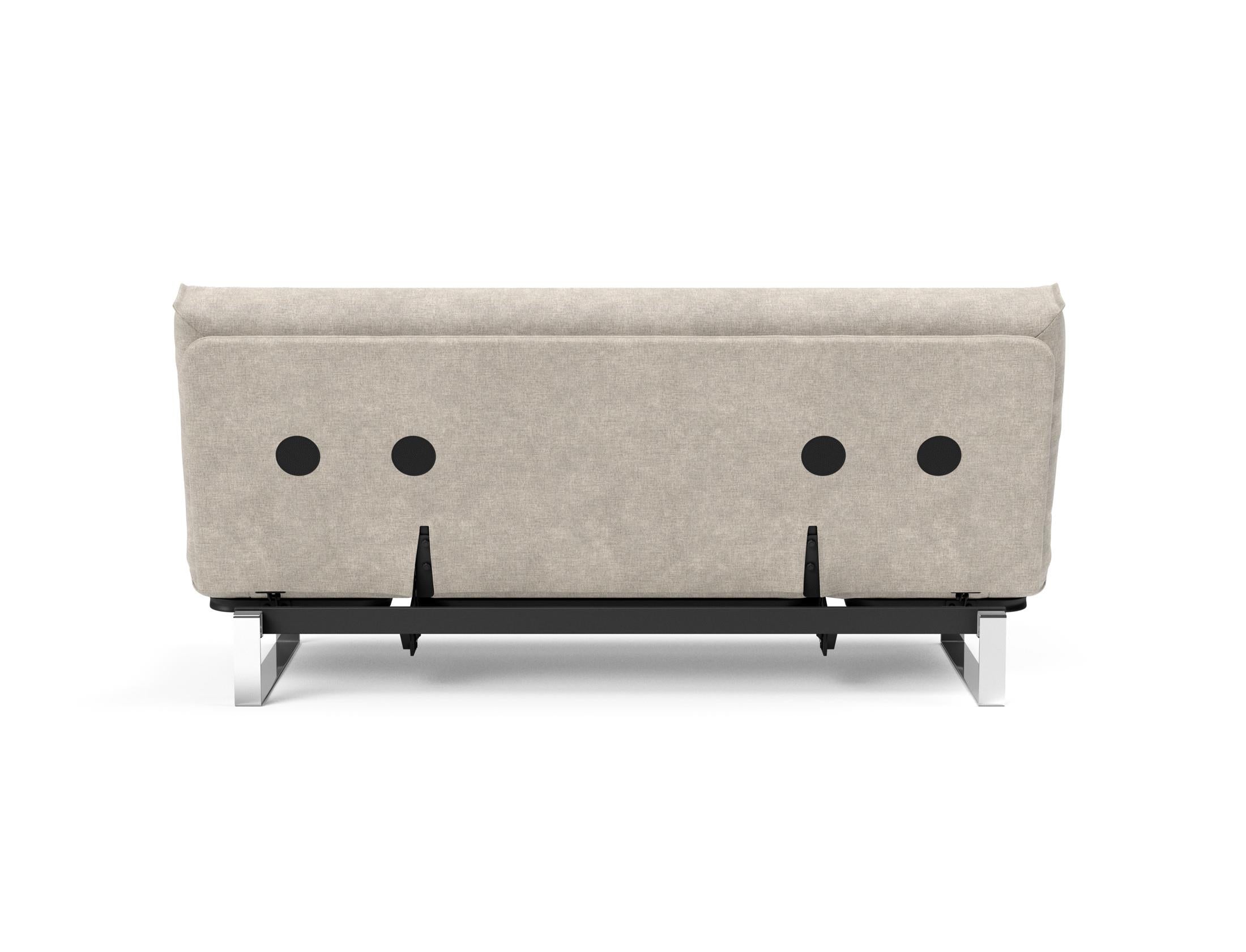 Erleben Sie das Minimum Bettsofa 140 Nordic Cover von Innovation Living: modernes skandinavisches Design, bequeme Soft Spring Matratze und flexible Einsatzmöglichkeiten.