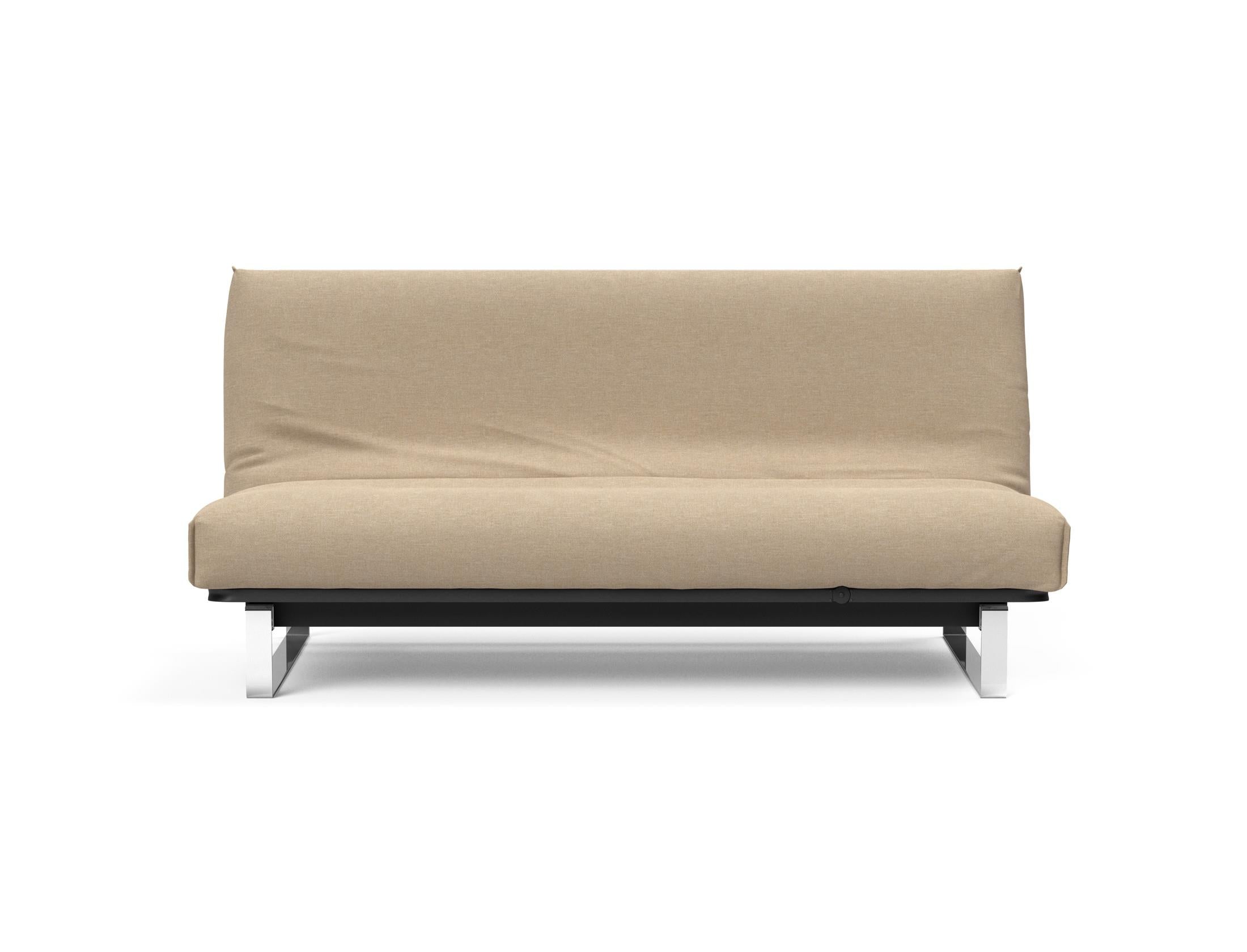 Entdecken Sie das Minimum Bettsofa 140 Nordic Cover von Innovation Living: stilvolles skandinavisches Design, komfortable Soft Spring Matratze und vielseitige Nutzungsmöglichkeiten.
