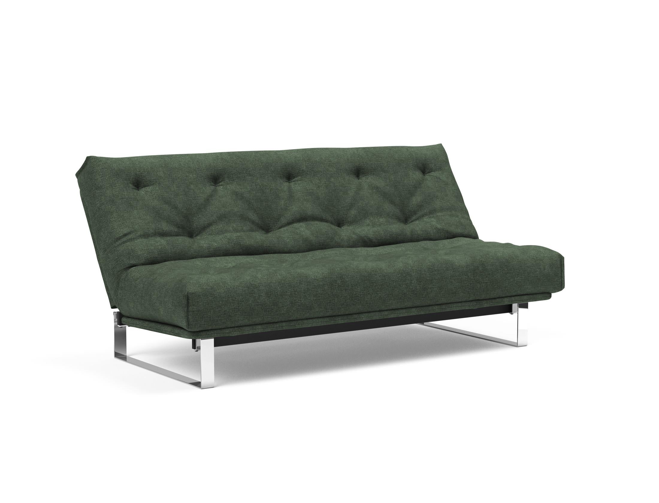 Entdecken Sie das Minimum Bettsofa 140 Nordic von Innovation Living: stilvolles Design, komfortable Soft Spring Matratze, perfekt für kompakte Wohnräume.