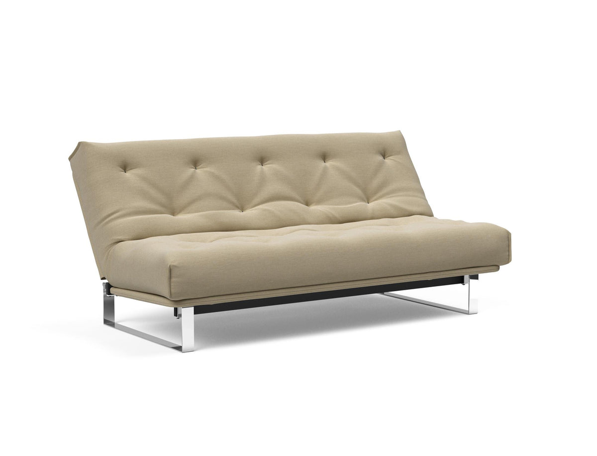 Minimum Bettsofa 140 Nordic mit Gestellbezug Soft Spring in 571 Vivus Dusty Sand präsentiert im Onlineshop von KAQTU Design AG. Bettsofa ist von Innovation Living