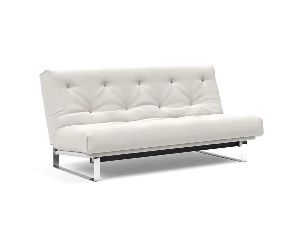 Minimum Bettsofa 140 Nordic mit Gestellbezug Soft Spring in 574 Vivus Dusty Off White präsentiert im Onlineshop von KAQTU Design AG. Bettsofa ist von Innovation Living