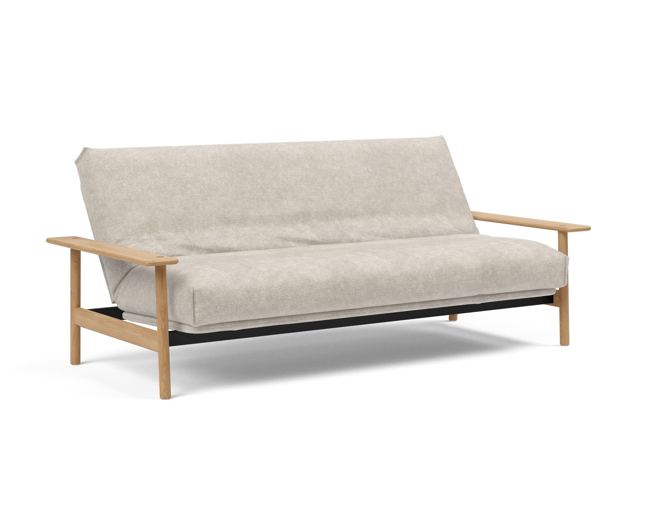 Erleben Sie das Balder Bettsofa 140 Nordic Cover: modernes Design, bequeme Soft Spring Matratze, perfekt für flexible Wohnlösungen.