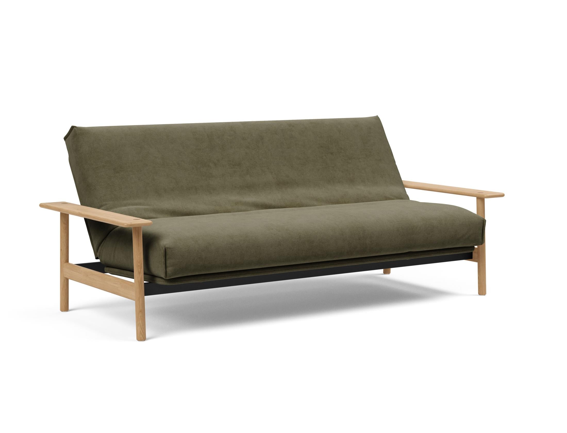 Erleben Sie das Balder Bettsofa 140 Nordic Cover: modernes Design, bequeme Soft Spring Matratze, perfekt für flexible Wohnlösungen.