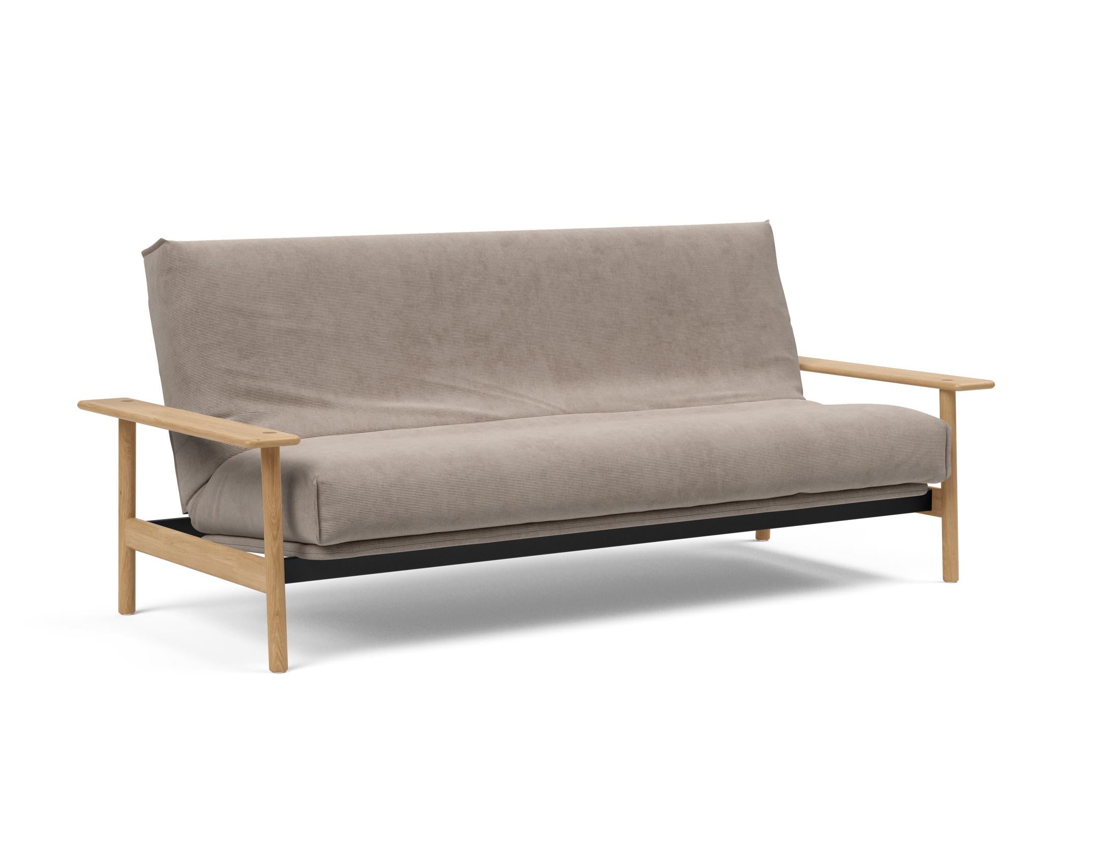 Erleben Sie das Balder Bettsofa 140 Nordic Cover: modernes Design, bequeme Soft Spring Matratze, perfekt für flexible Wohnlösungen.