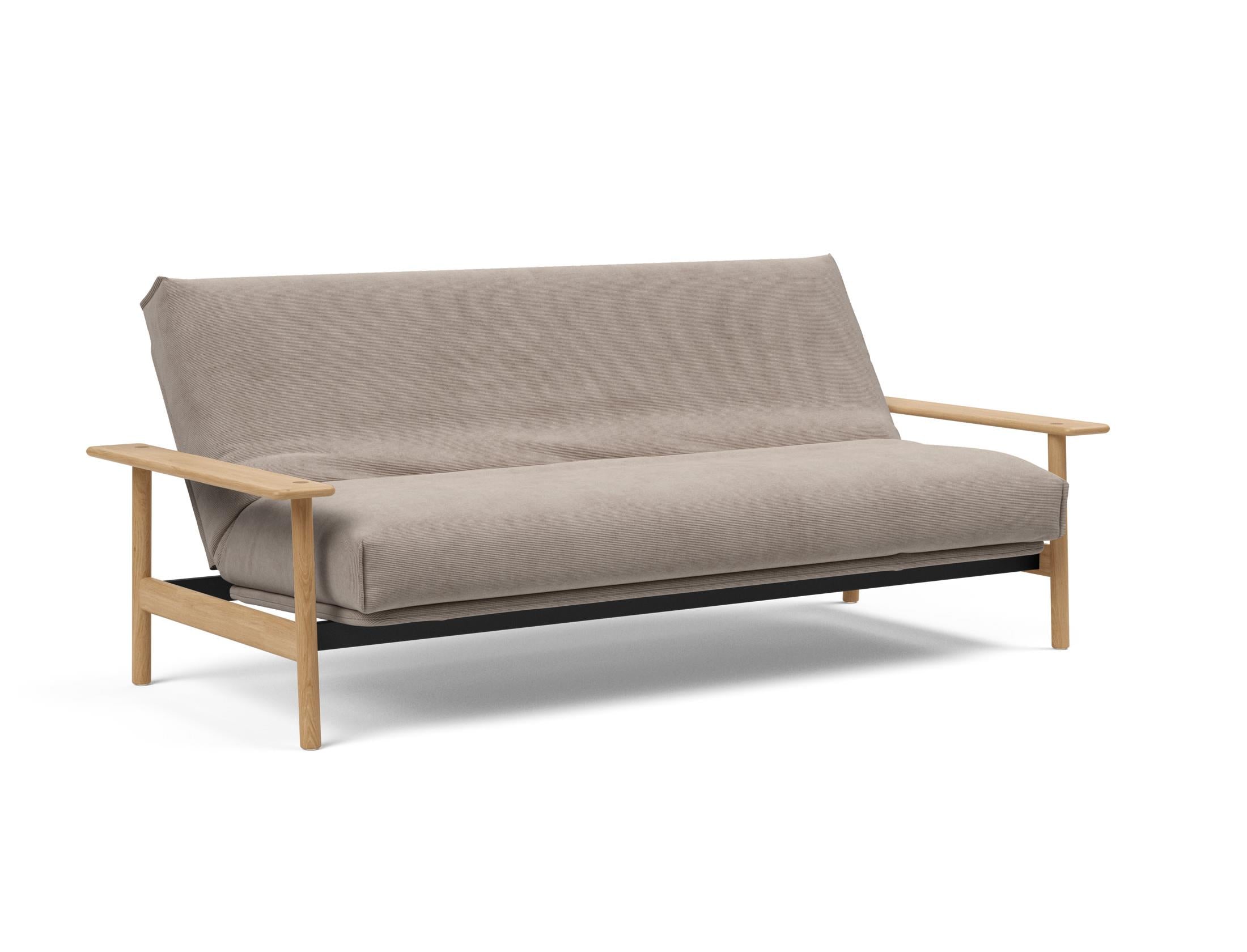 Erleben Sie das Balder Bettsofa 140 Nordic Cover: modernes Design, bequeme Soft Spring Matratze, perfekt für flexible Wohnlösungen.