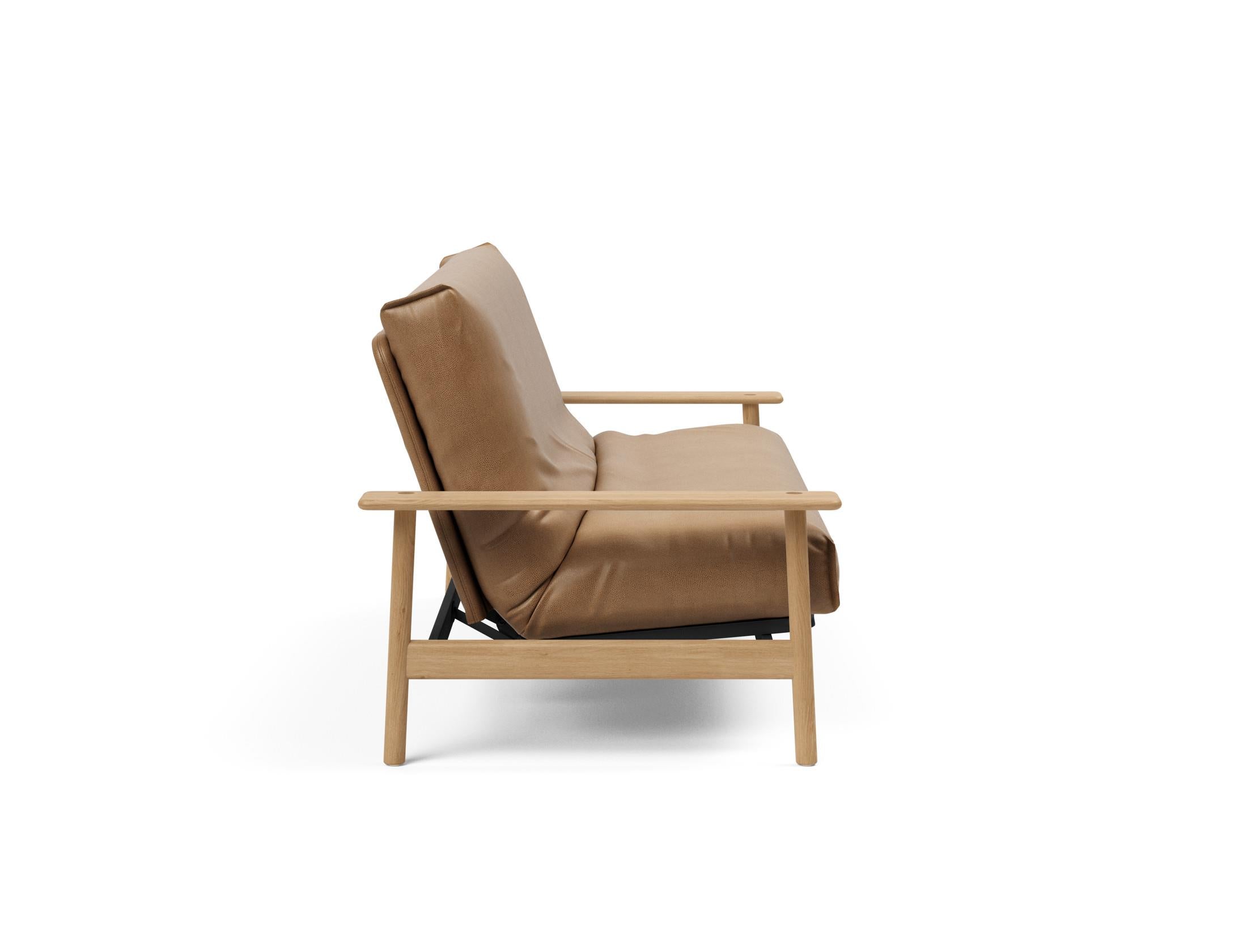 Erleben Sie das Balder Bettsofa 140 Nordic Cover Soft Spring von Innovation Living – eine perfekte Kombination aus modernem Stil und optimalem Schlafkomfort.
