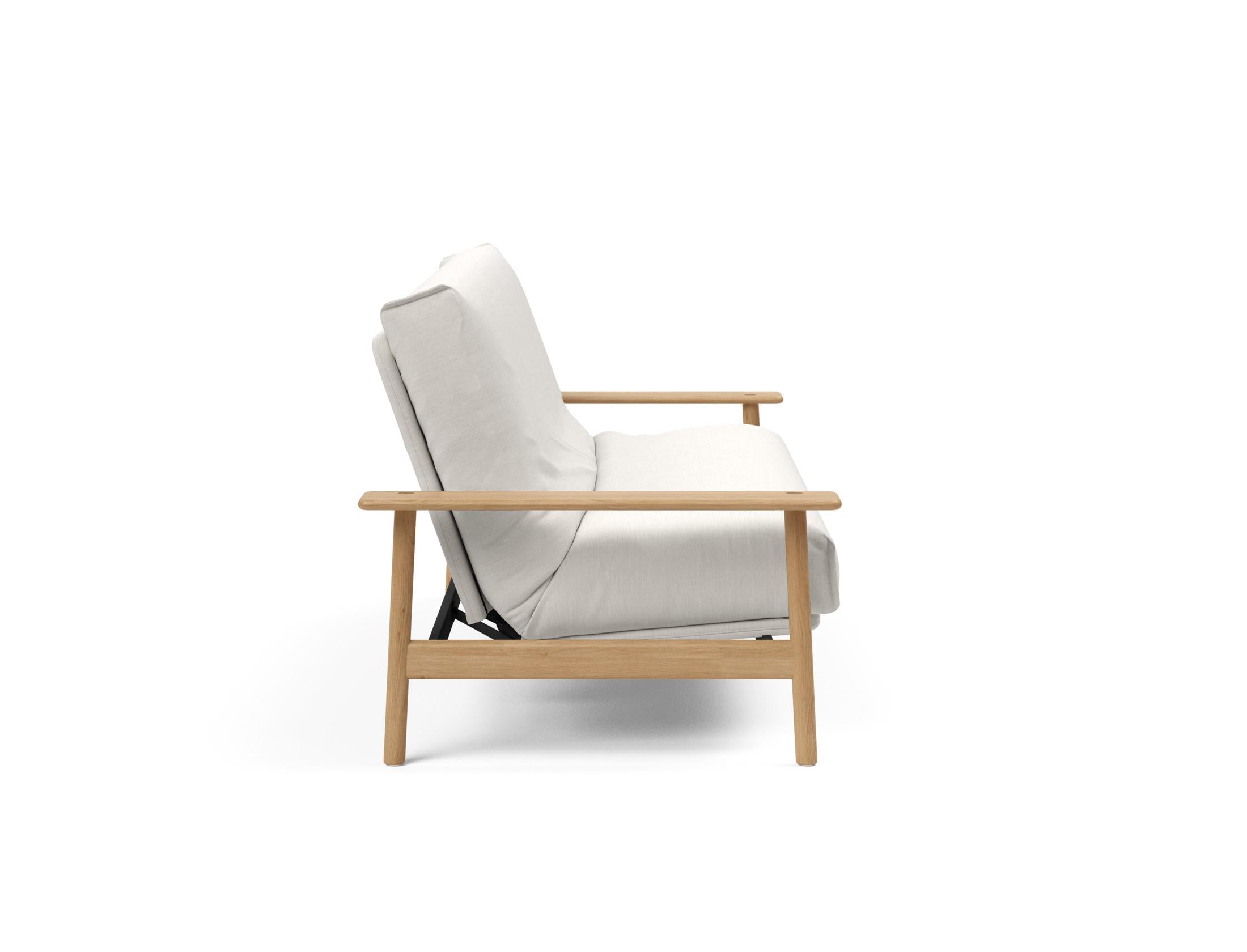 Entdecken Sie das Balder Bettsofa 140 Nordic Cover: stilvolles Design, hochwertige Soft Spring Matratze, ideal für vielseitige Wohnräume.