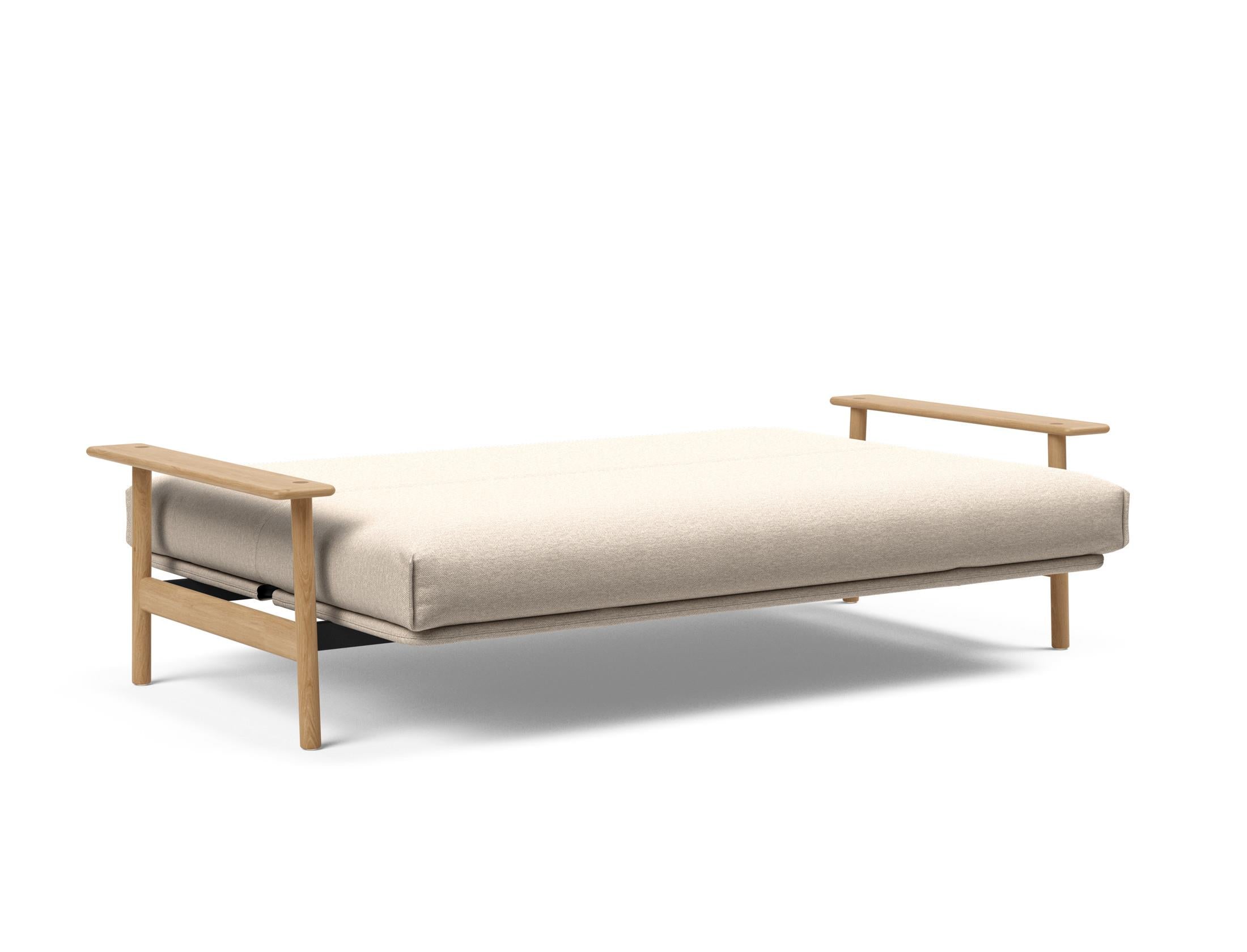 Erleben Sie das Balder Bettsofa 140 Nordic Cover: modernes Design, bequeme Soft Spring Matratze, perfekt für flexible Wohnlösungen.