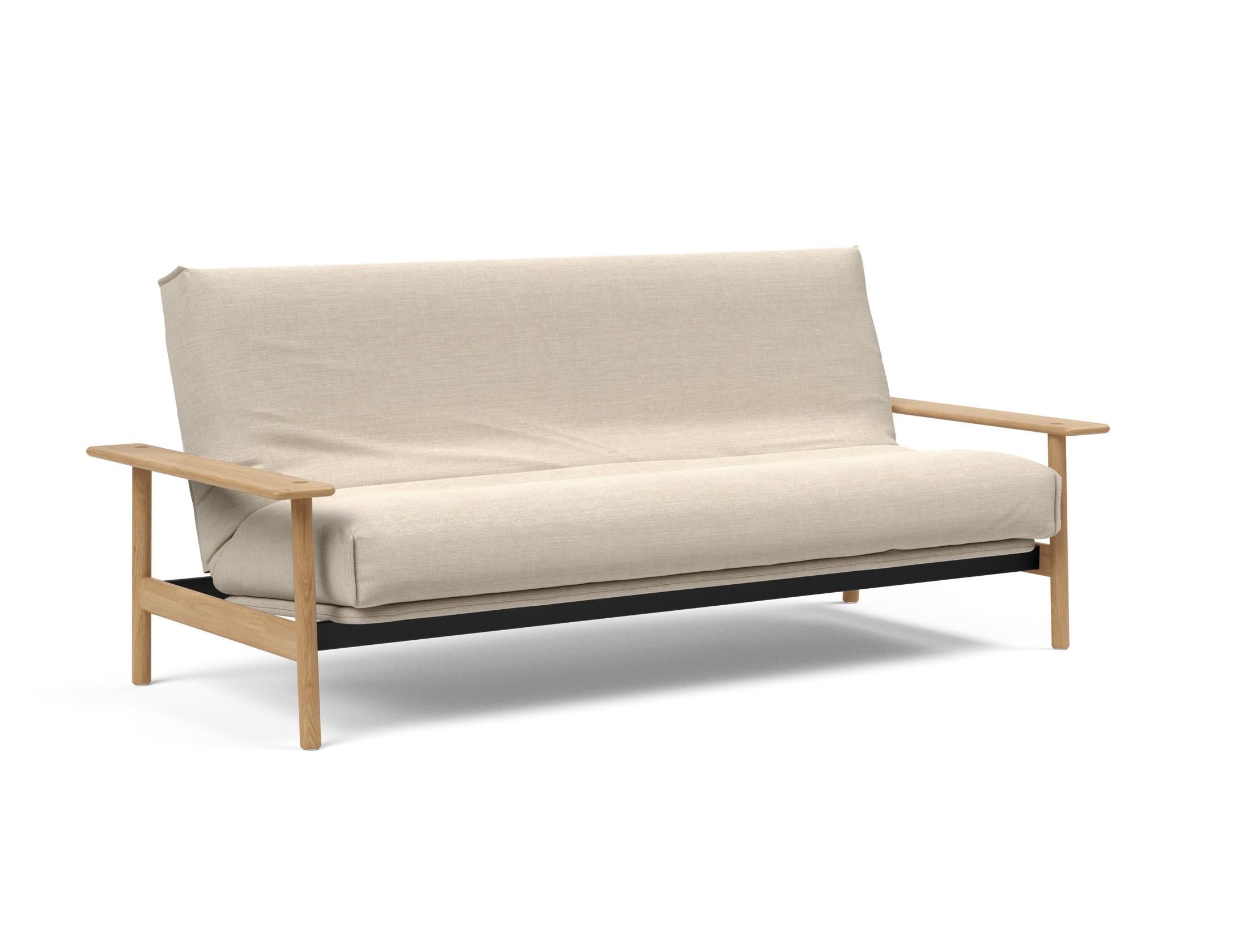 Erleben Sie das Balder Bettsofa 140 Nordic Cover: modernes Design, bequeme Soft Spring Matratze, perfekt für flexible Wohnlösungen.