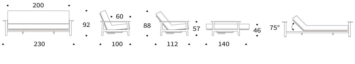 Balder Bettsofa 140 Sharp Plus Cover mit Gestellbezug Soft Spring in 357 Taura Off White präsentiert im Onlineshop von KAQTU Design AG. Bettsofa ist von Innovation Living