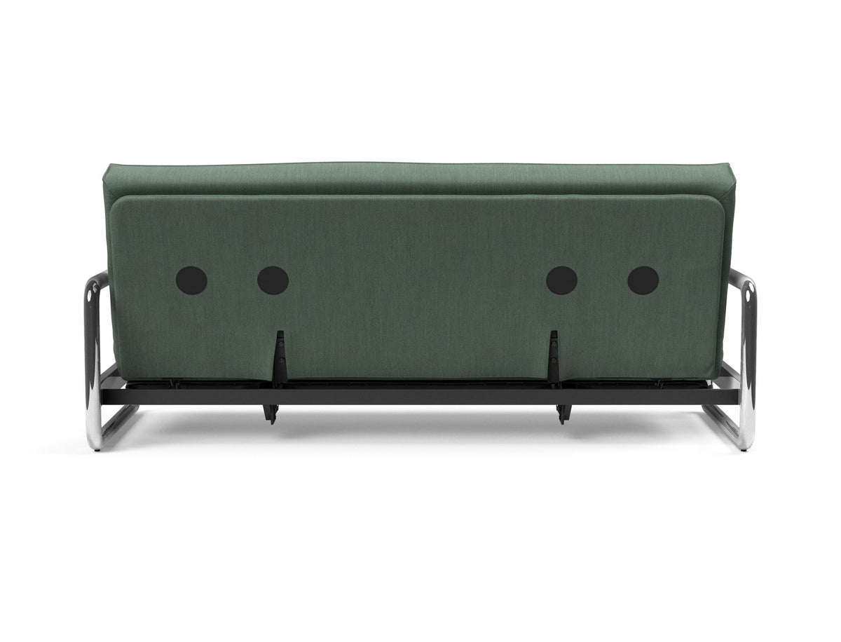 Lomira Schlafsofa 140 Sharp Plus mit Gestellbezug Soft Spring in 518 Elegance Green präsentiert im Onlineshop von KAQTU Design AG. Bettsofa ist von Innovation Living
