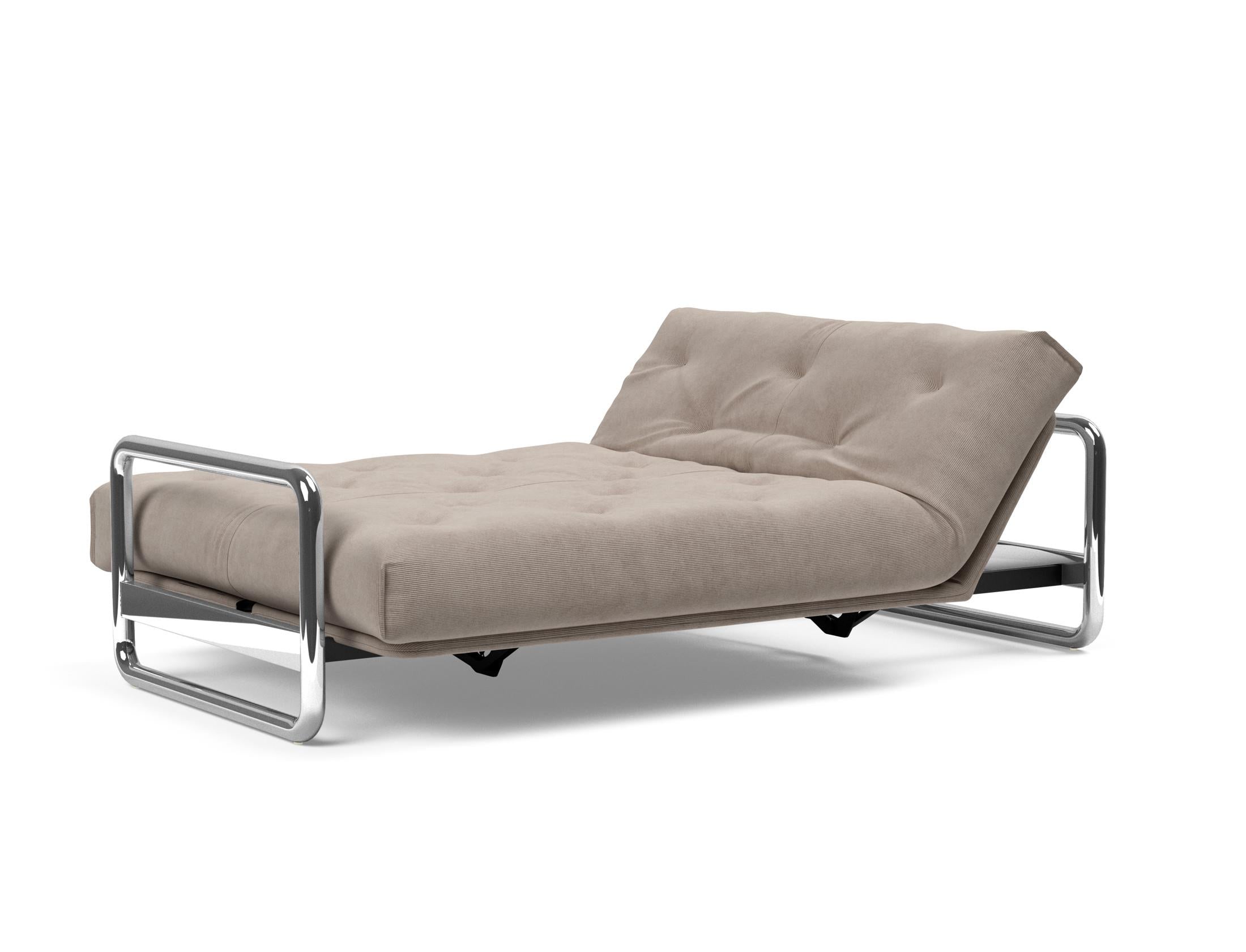 Erleben Sie das Lomira Schlafsofa 140 Nordic von Innovation Living – elegantes skandinavisches Design und optimaler Komfort dank Soft Spring Bezug.
