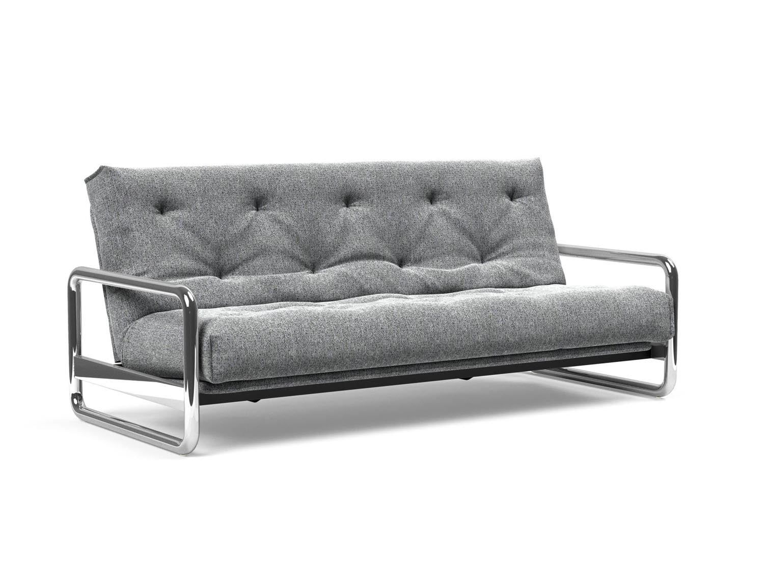 Entdecken Sie das Lomira Schlafsofa 140 Nordic von Innovation Living – stilvolles skandinavisches Design trifft auf höchsten Schlafkomfort mit Soft Spring Bezug.