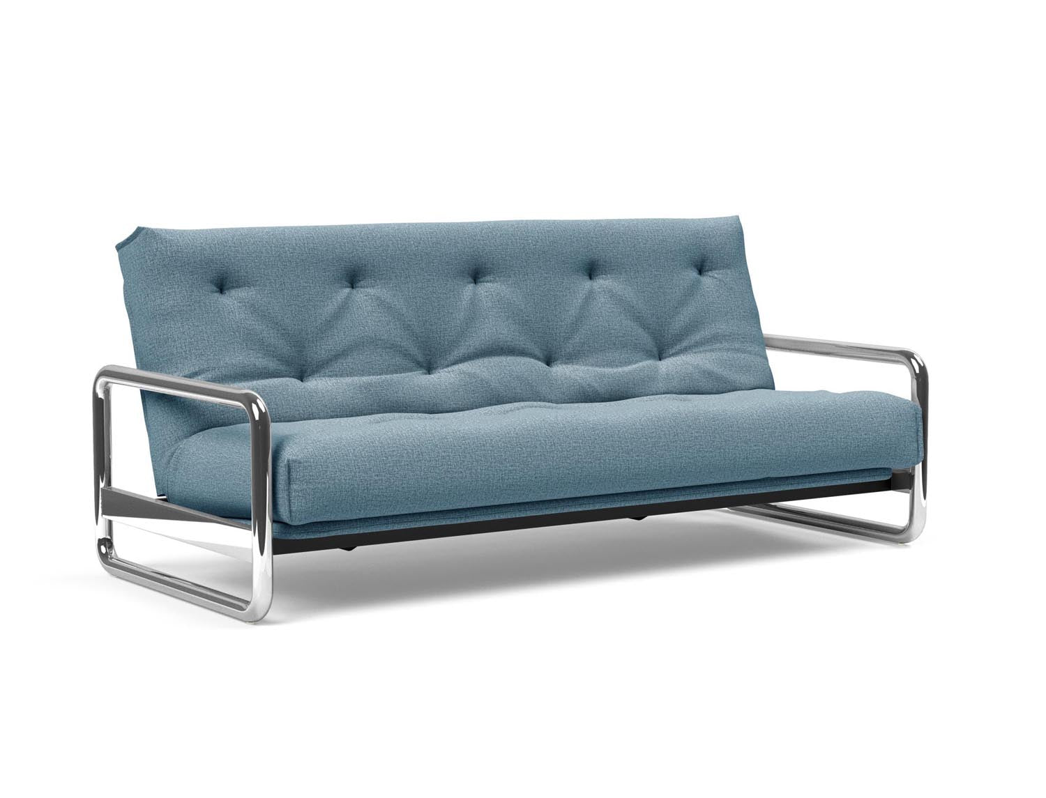 Erleben Sie das Lomira Schlafsofa 140 Nordic von Innovation Living – elegantes skandinavisches Design und optimaler Komfort dank Soft Spring Bezug.
